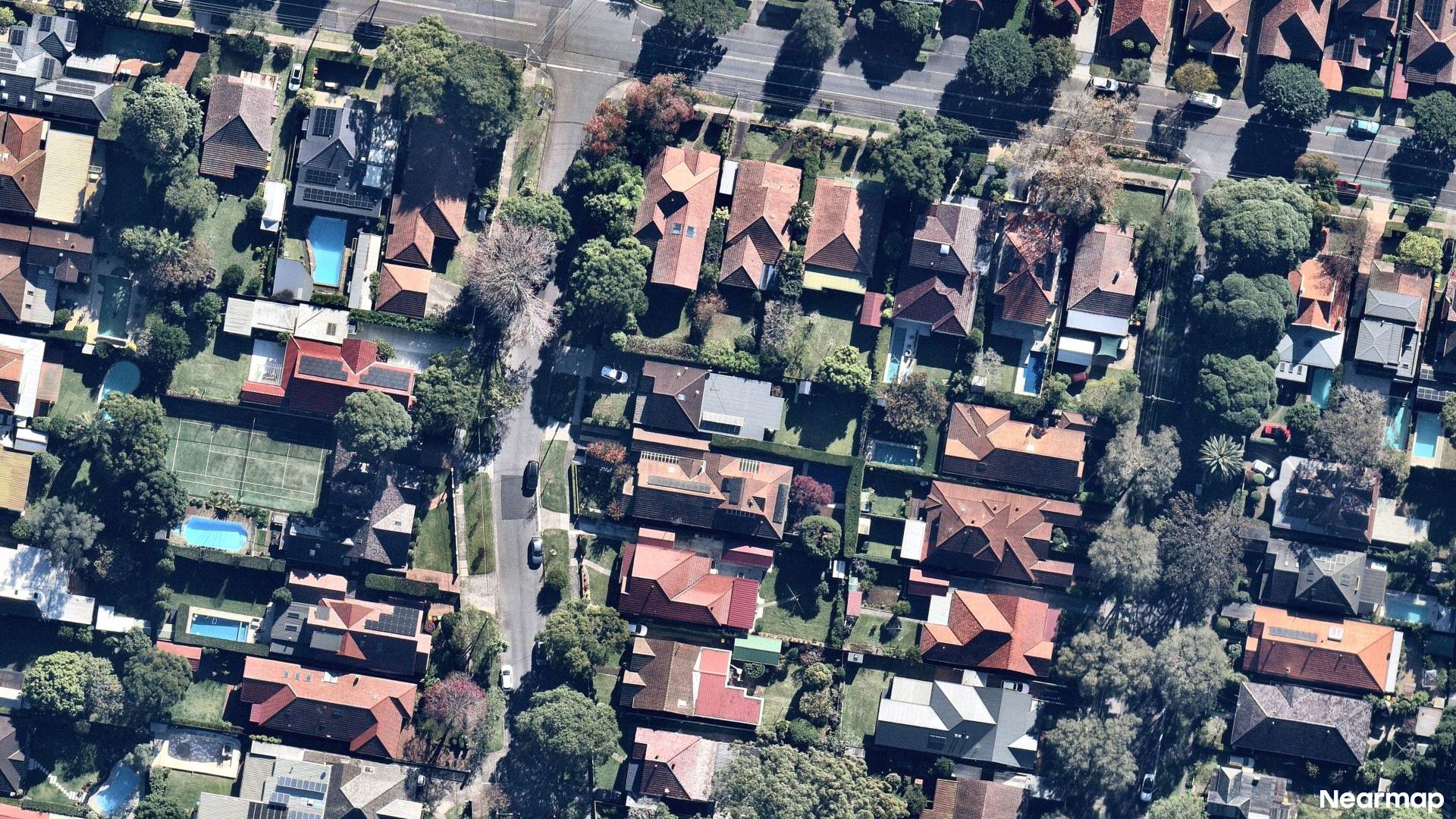 Vertical aerial view