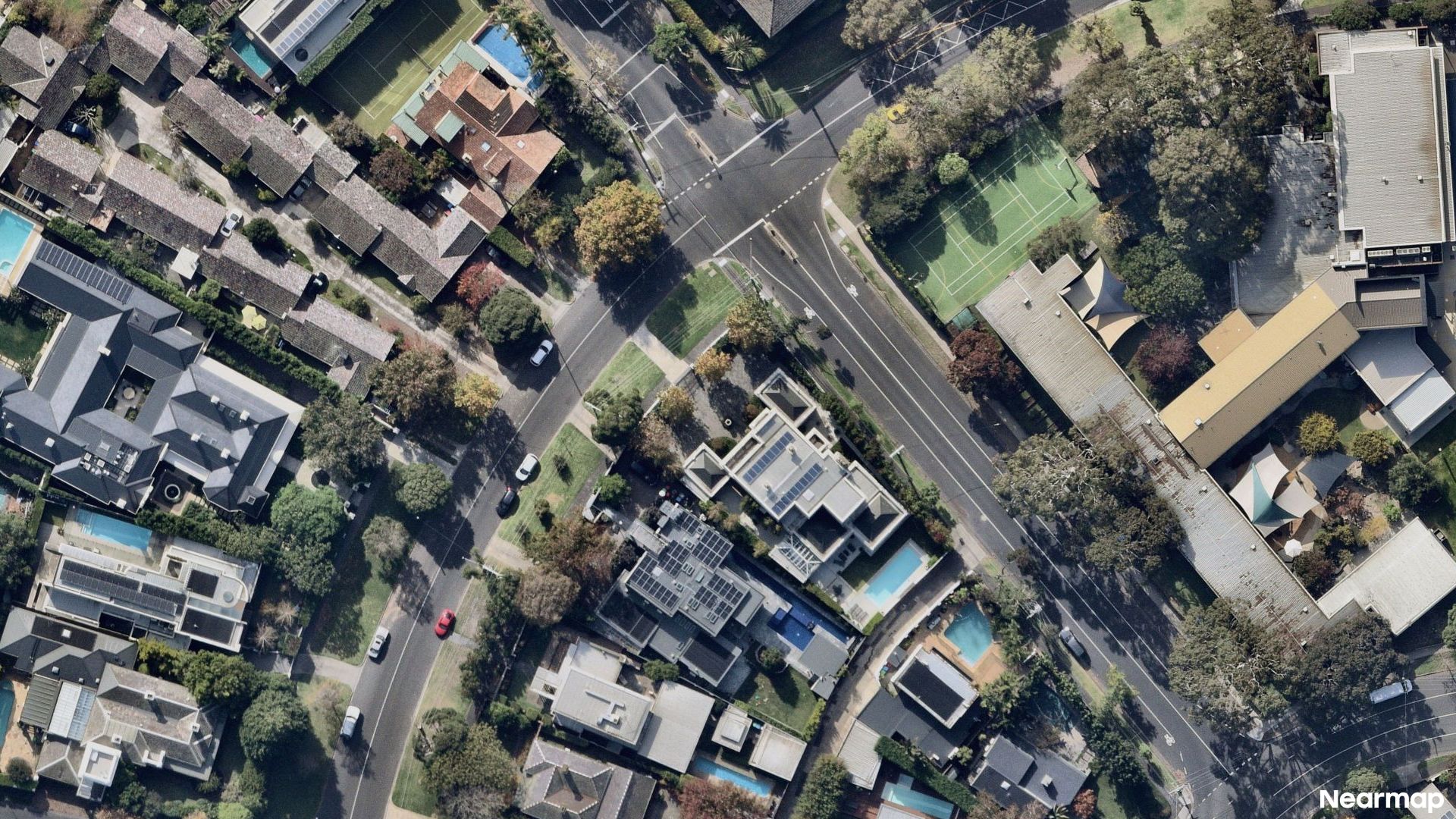 Vertical aerial view