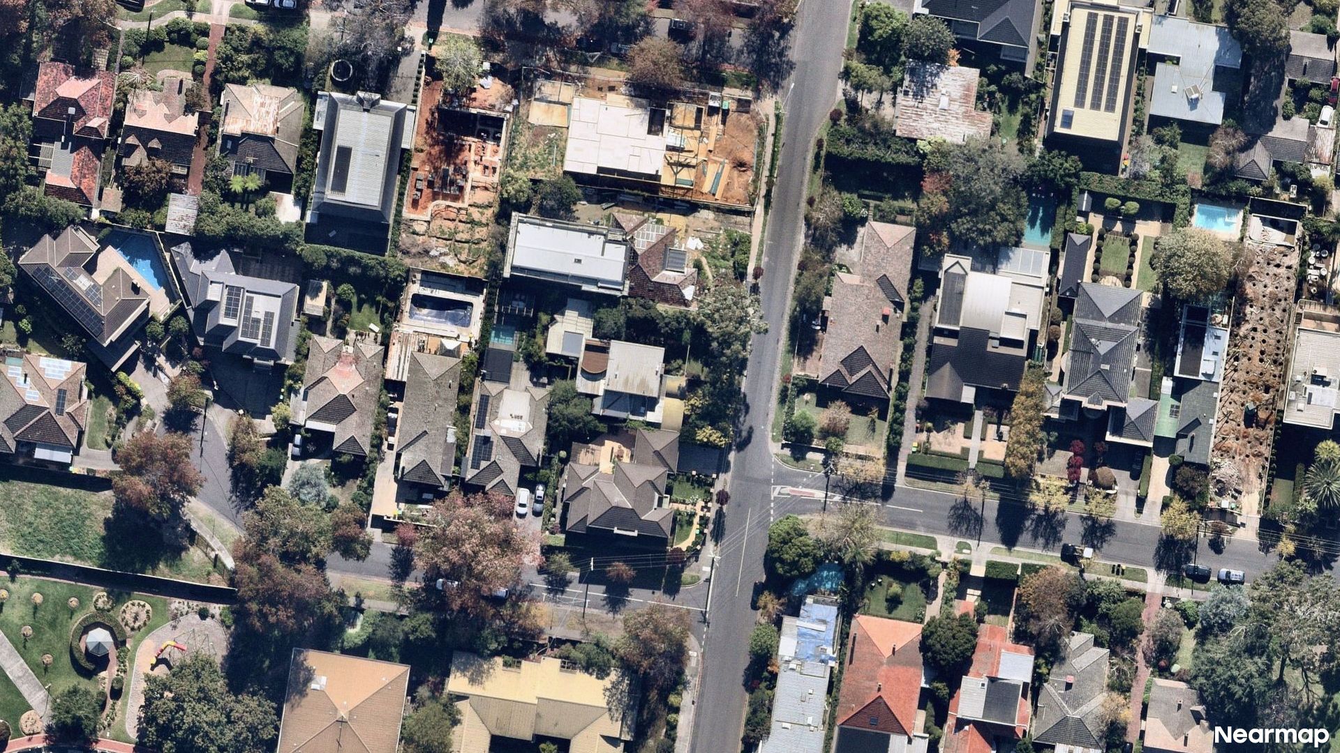 Vertical aerial view