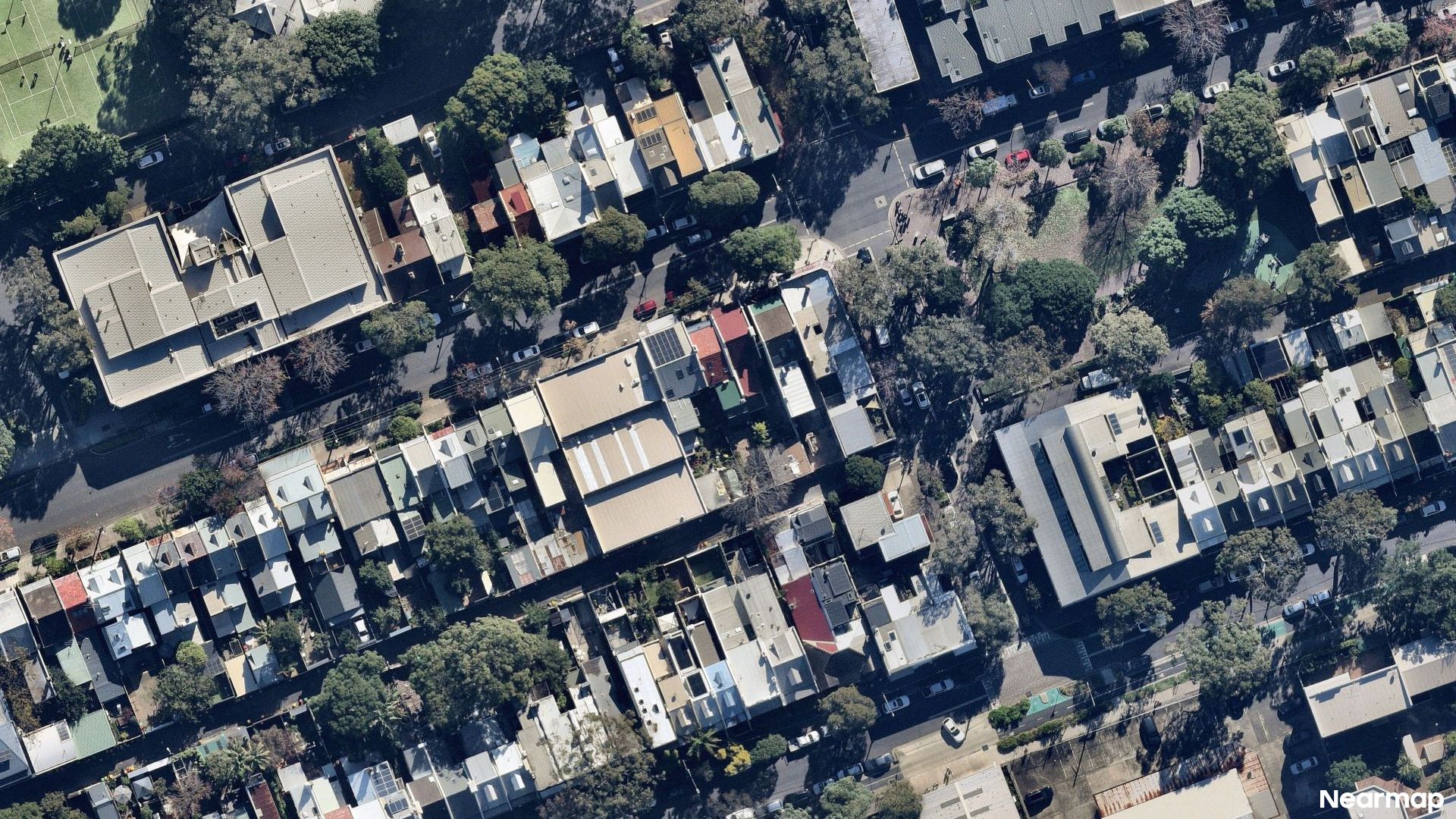 Vertical aerial view