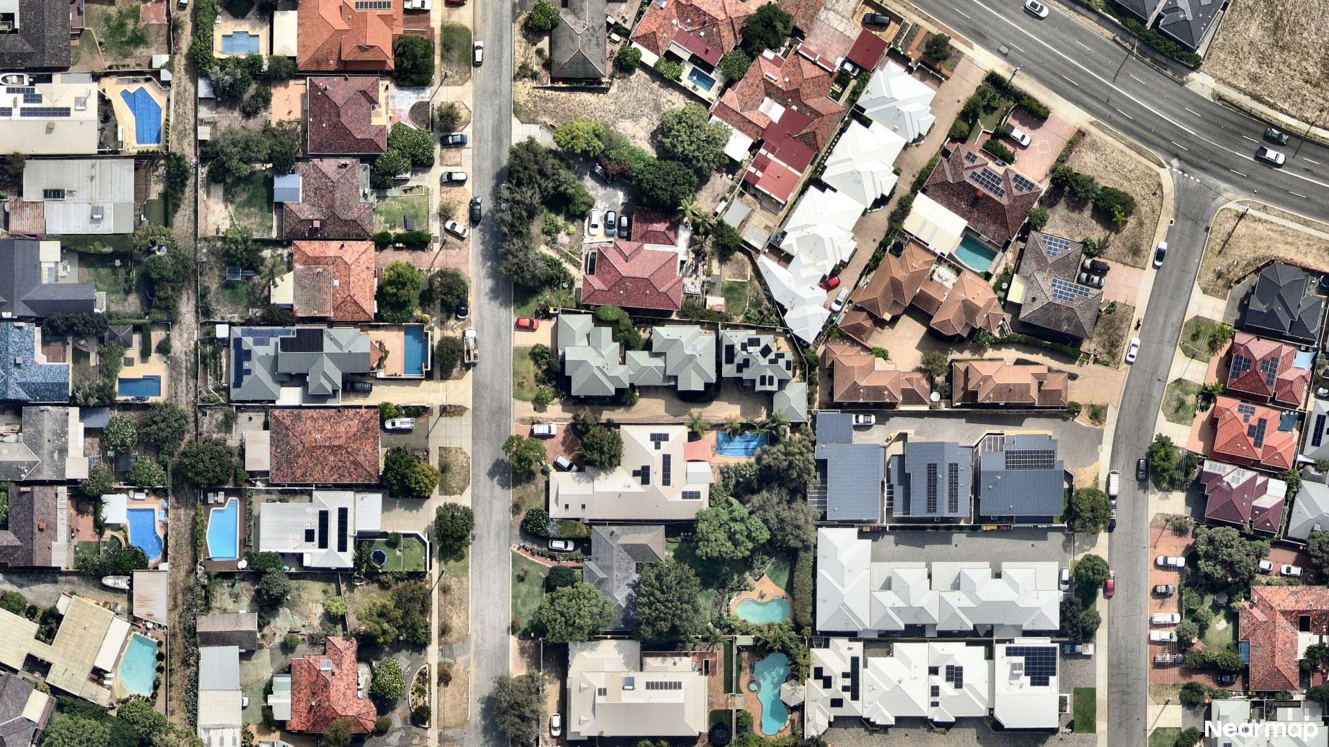 Vertical aerial view