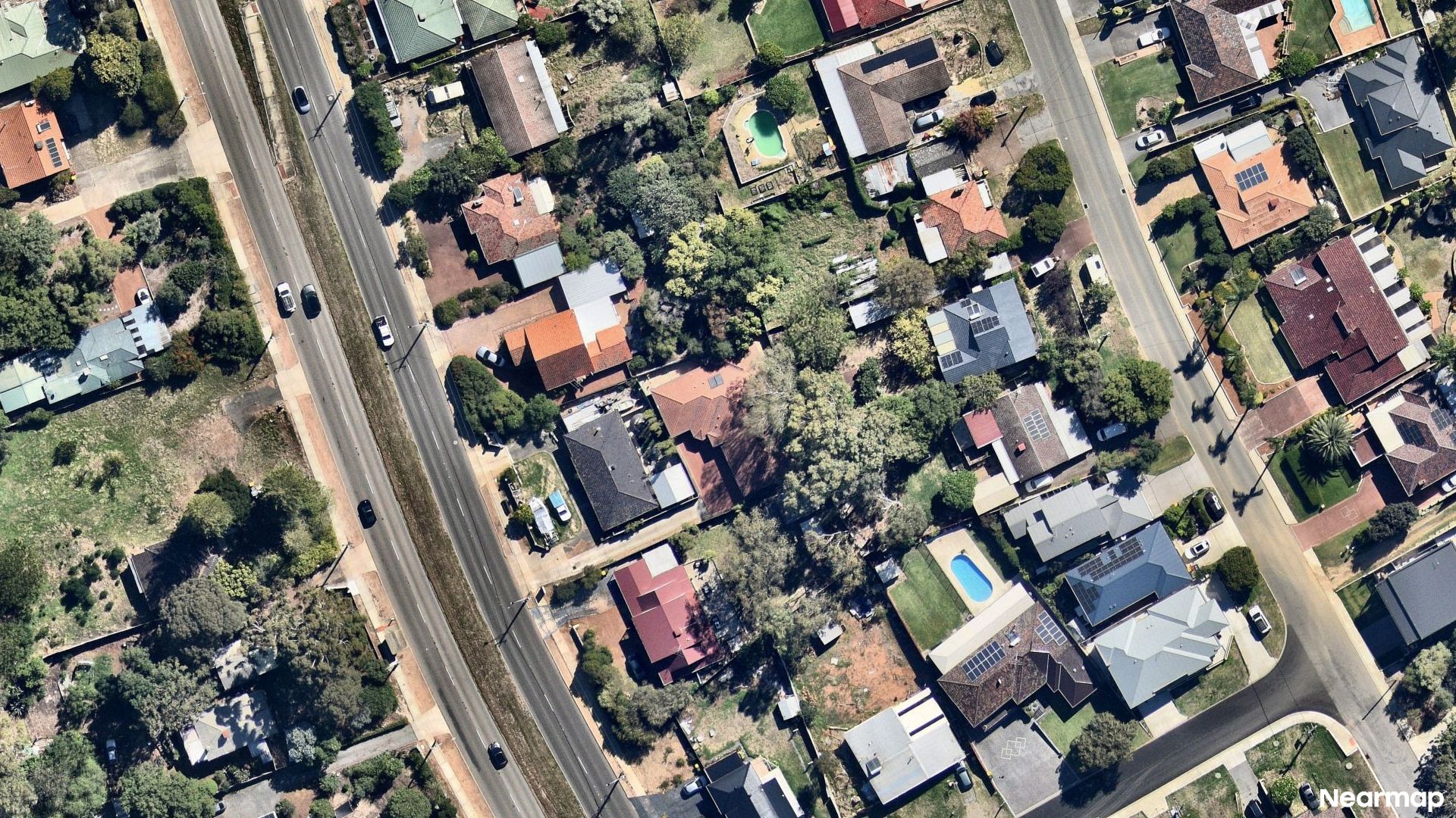 Vertical aerial view