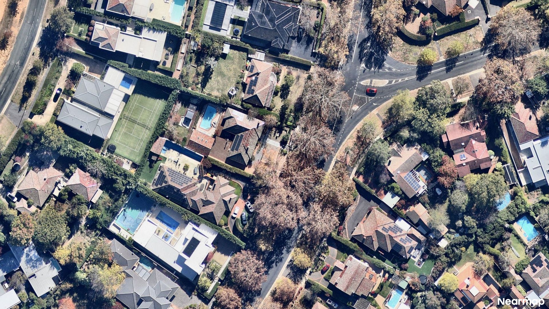 Vertical aerial view