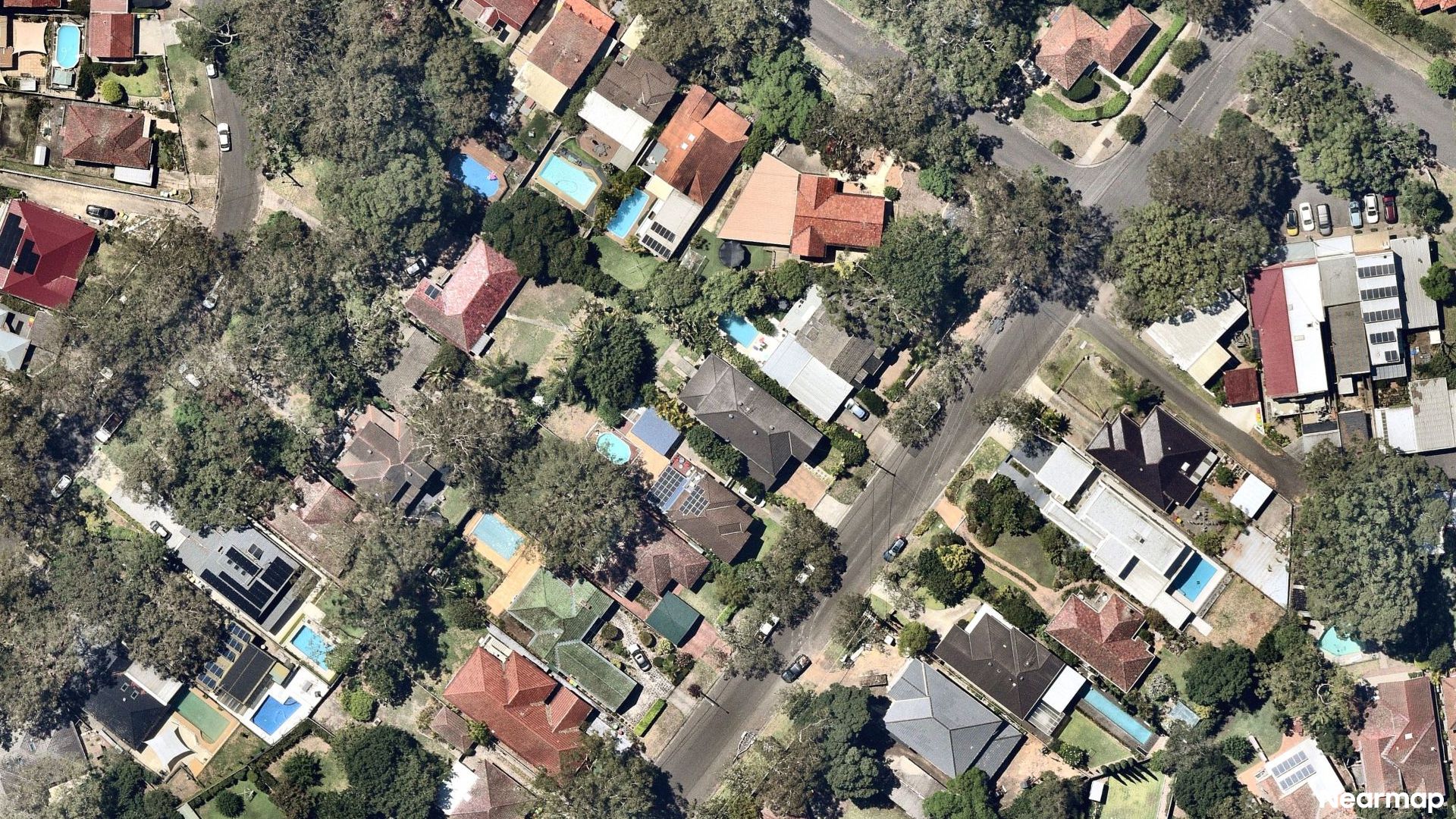 Vertical aerial view