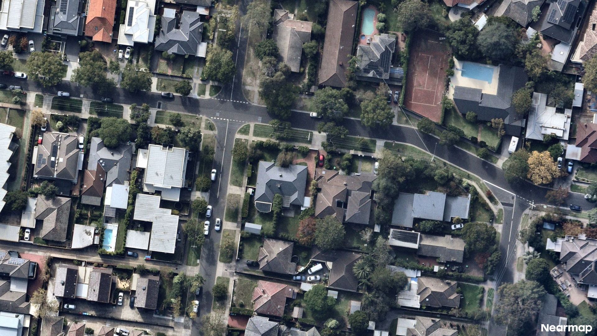 Vertical aerial view