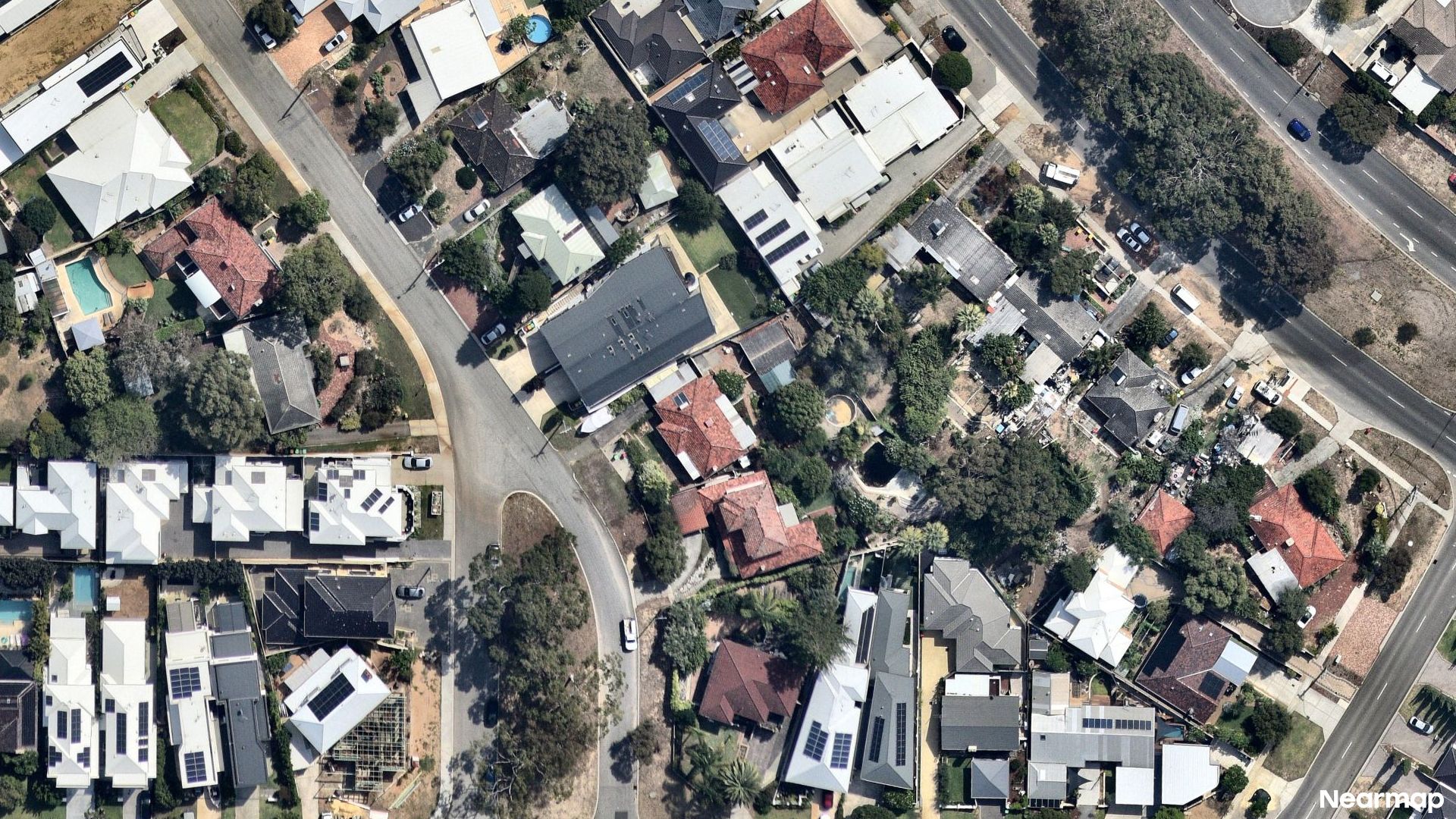 Vertical aerial view