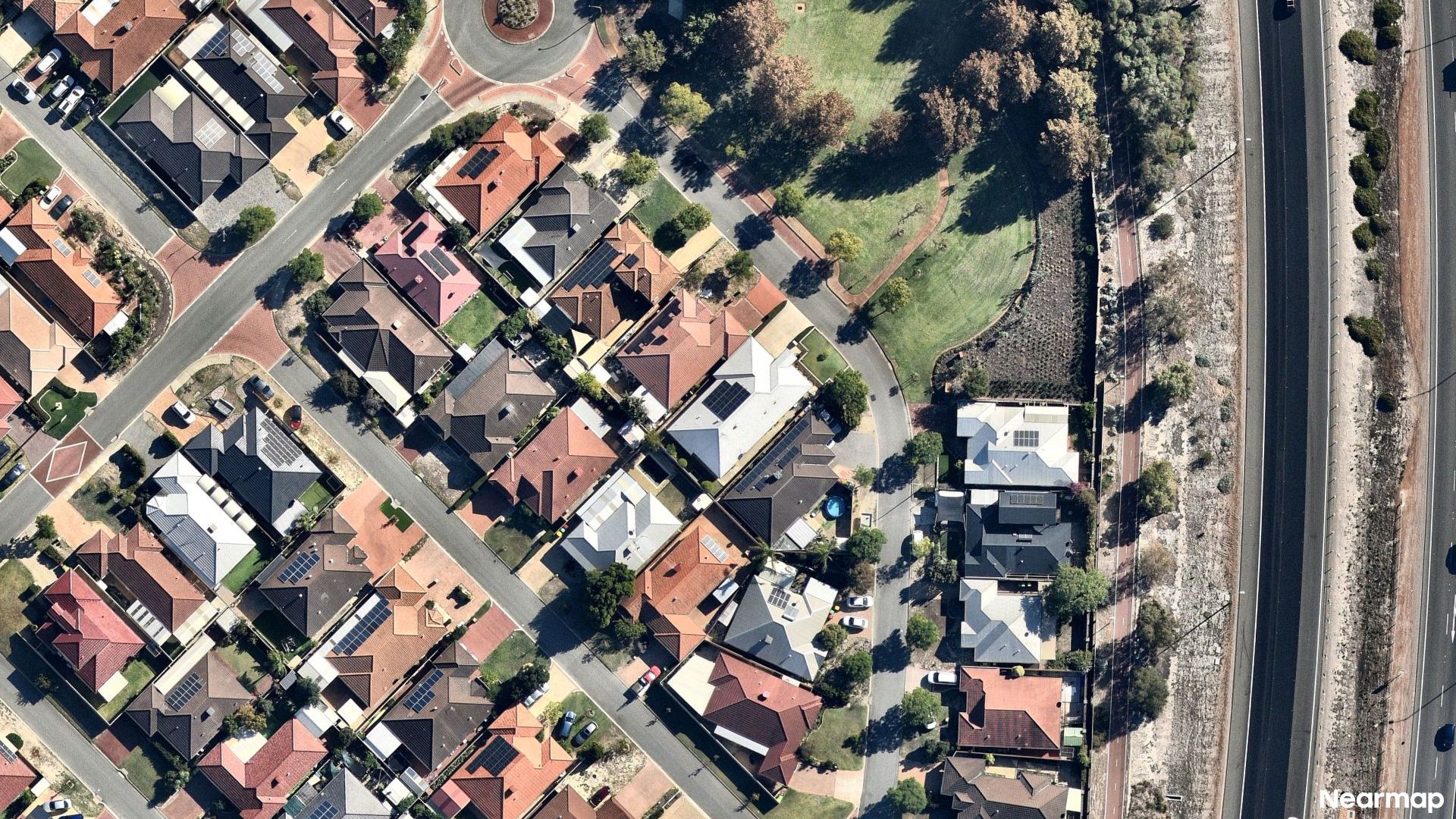Vertical aerial view