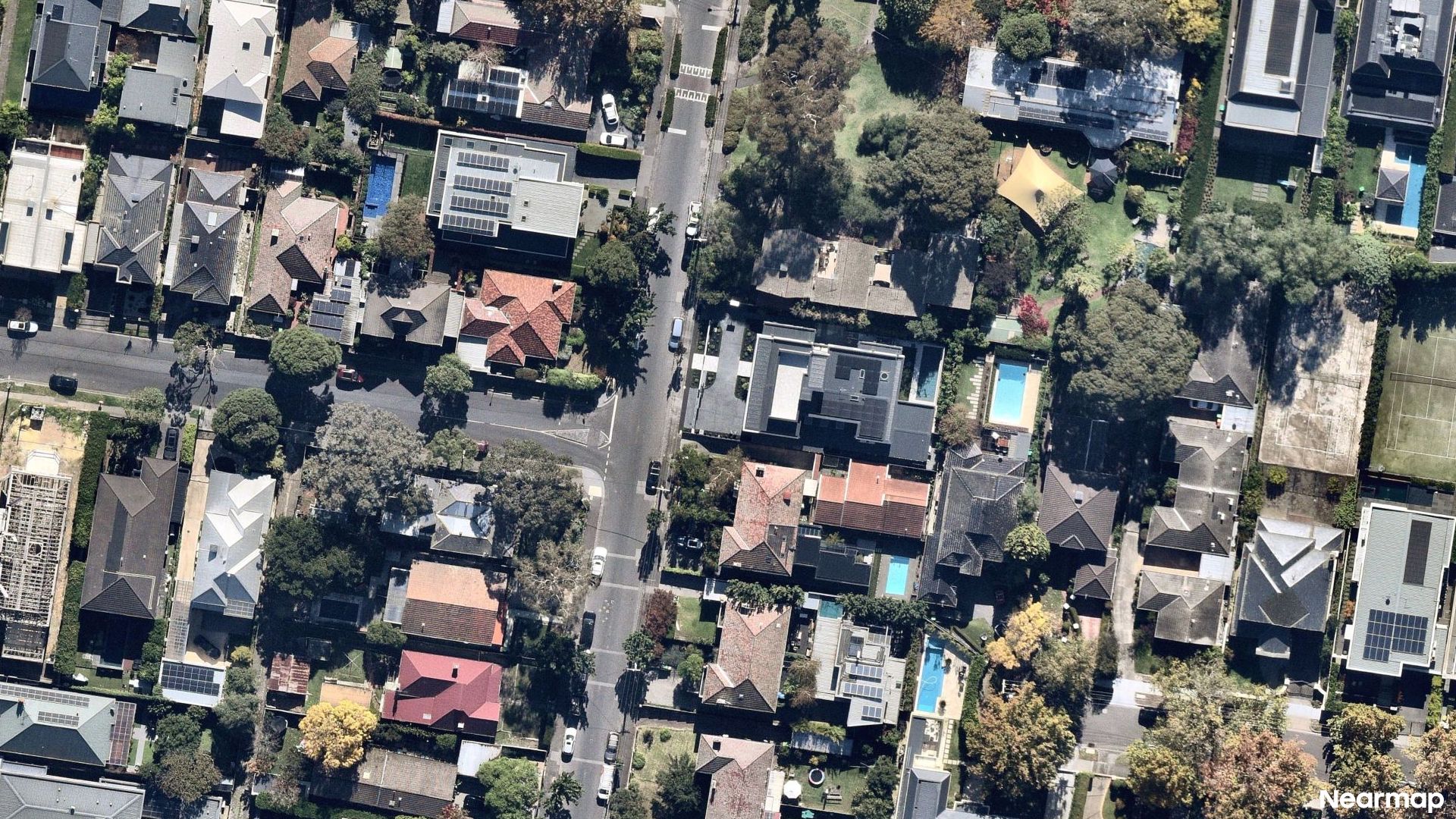 Vertical aerial view