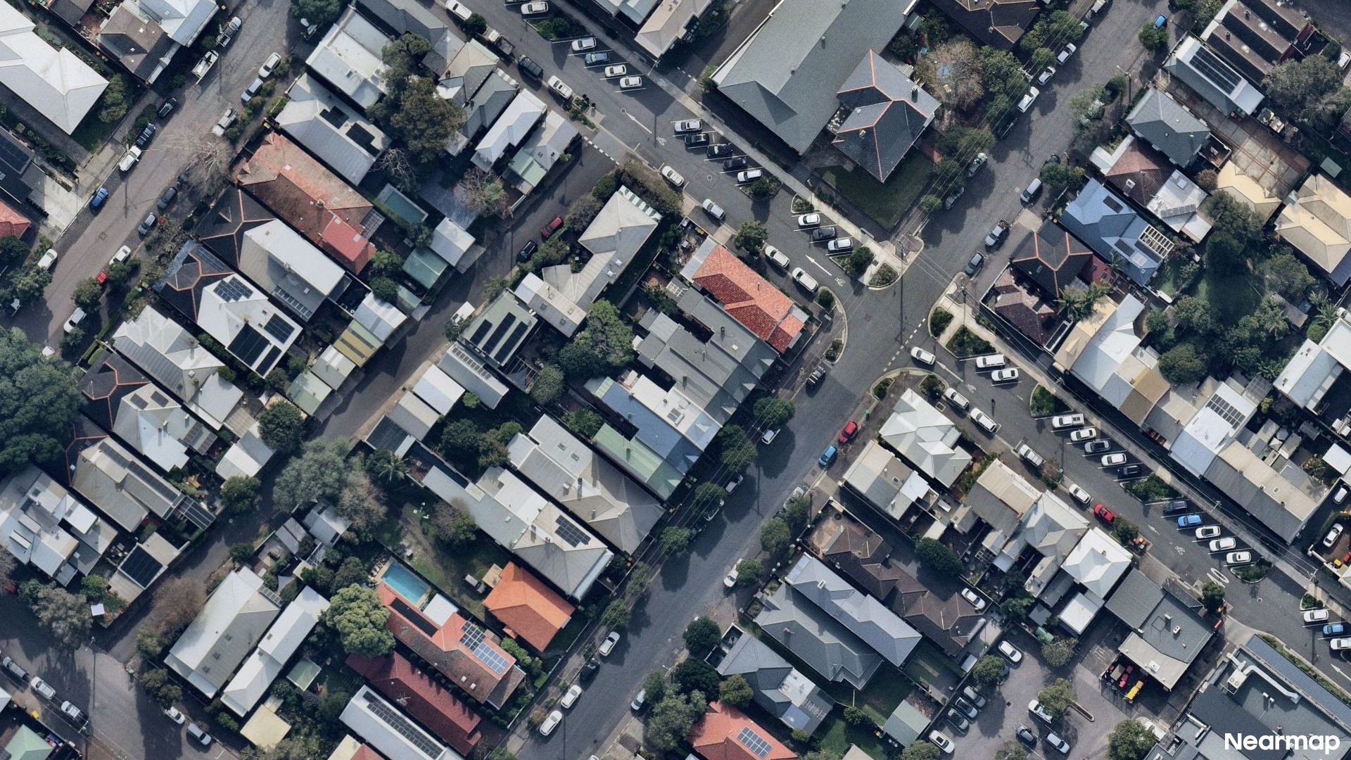 Vertical aerial view