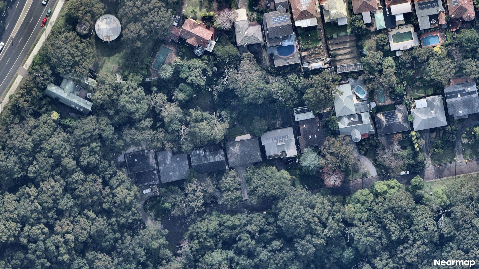 Vertical aerial view