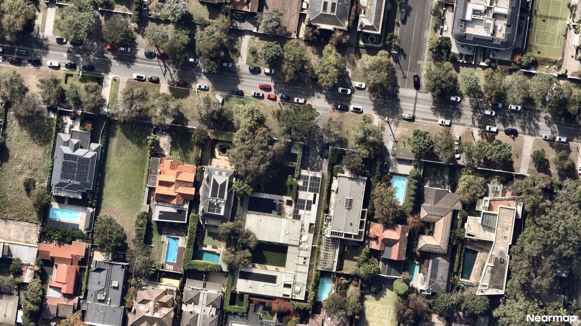 Vertical aerial view