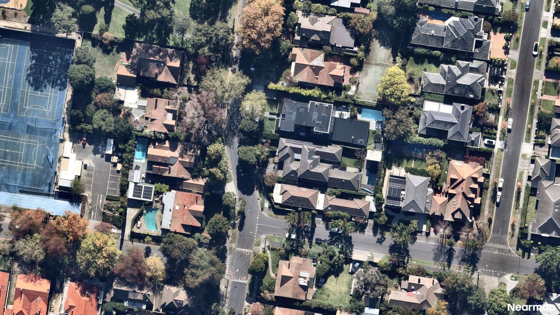 Vertical aerial view
