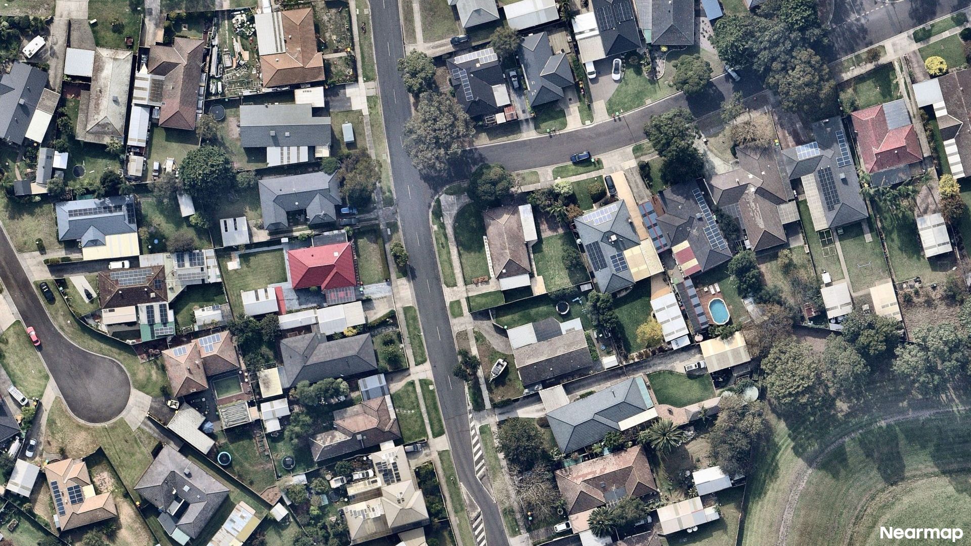 Vertical aerial view