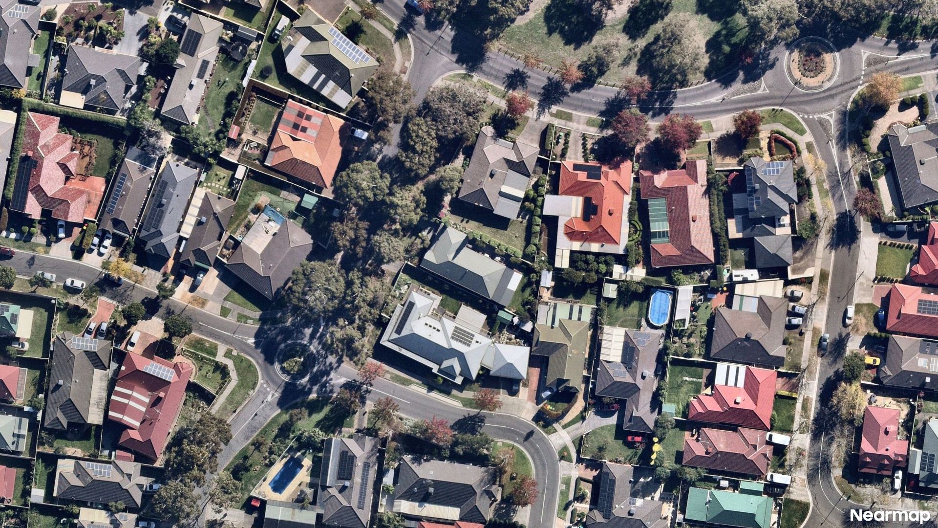 Vertical aerial view