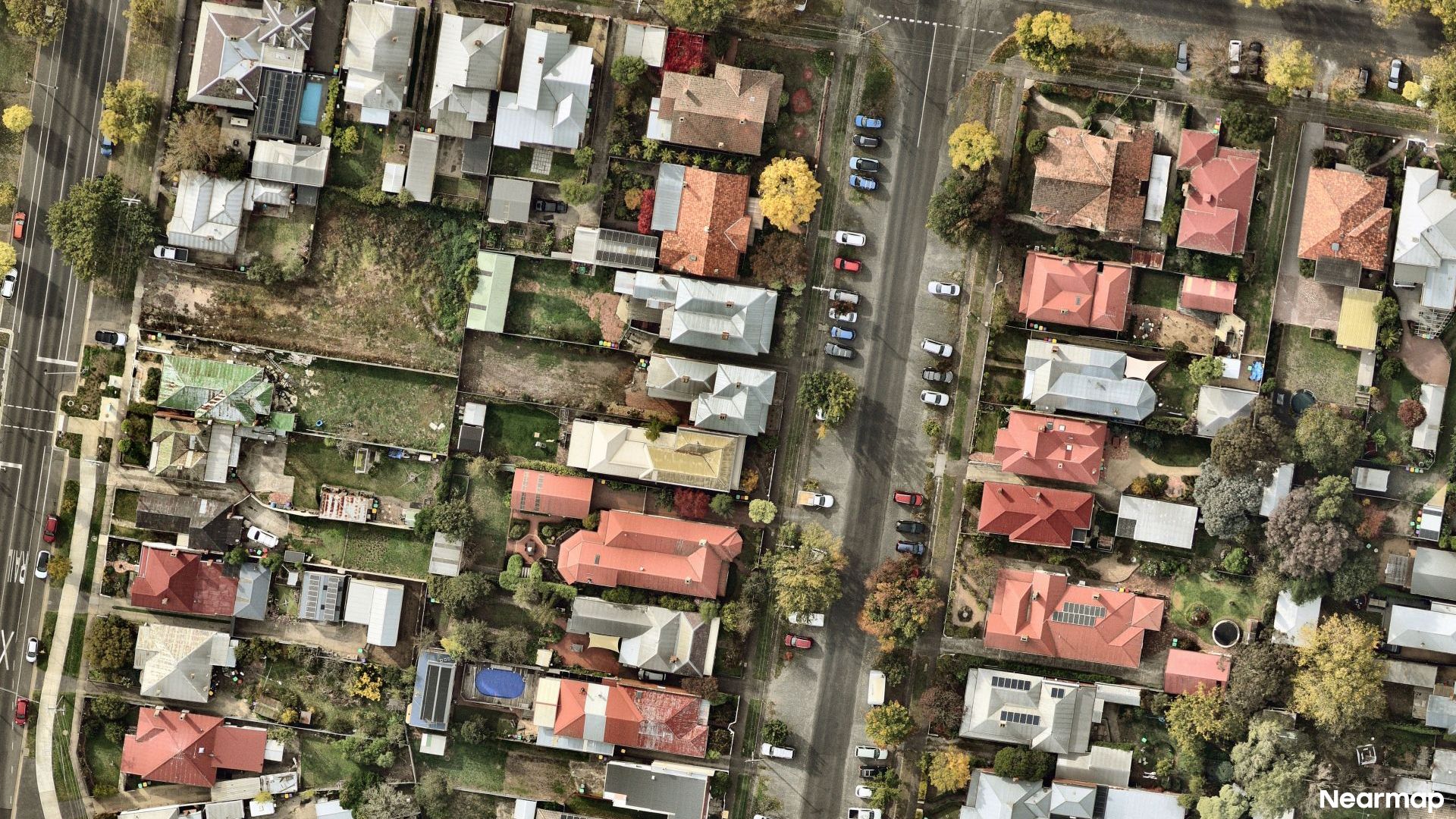 Vertical aerial view