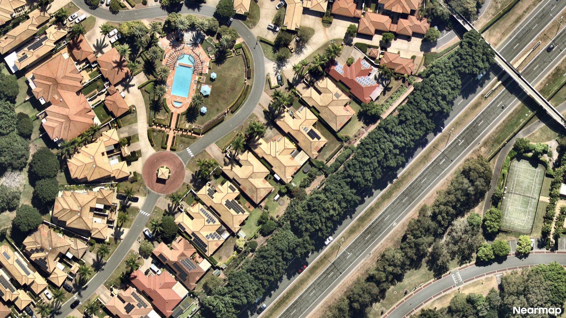Vertical aerial view