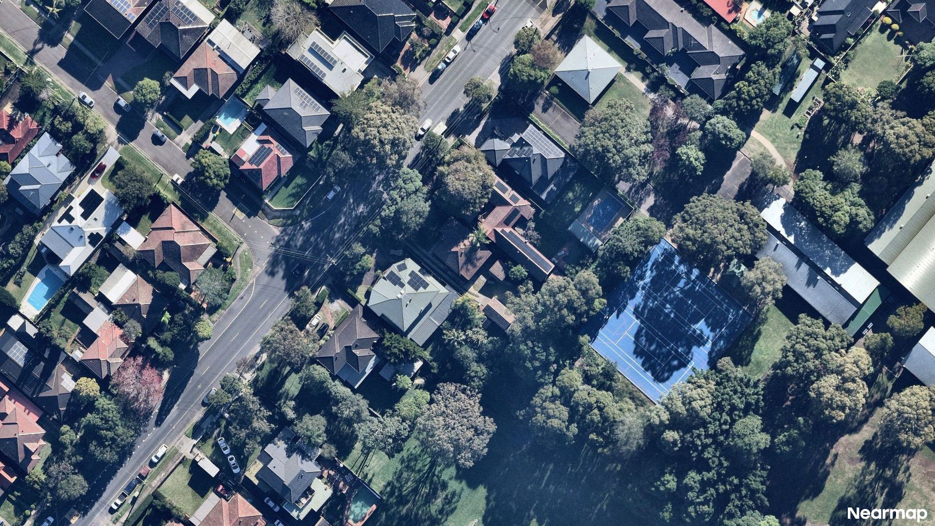 Vertical aerial view