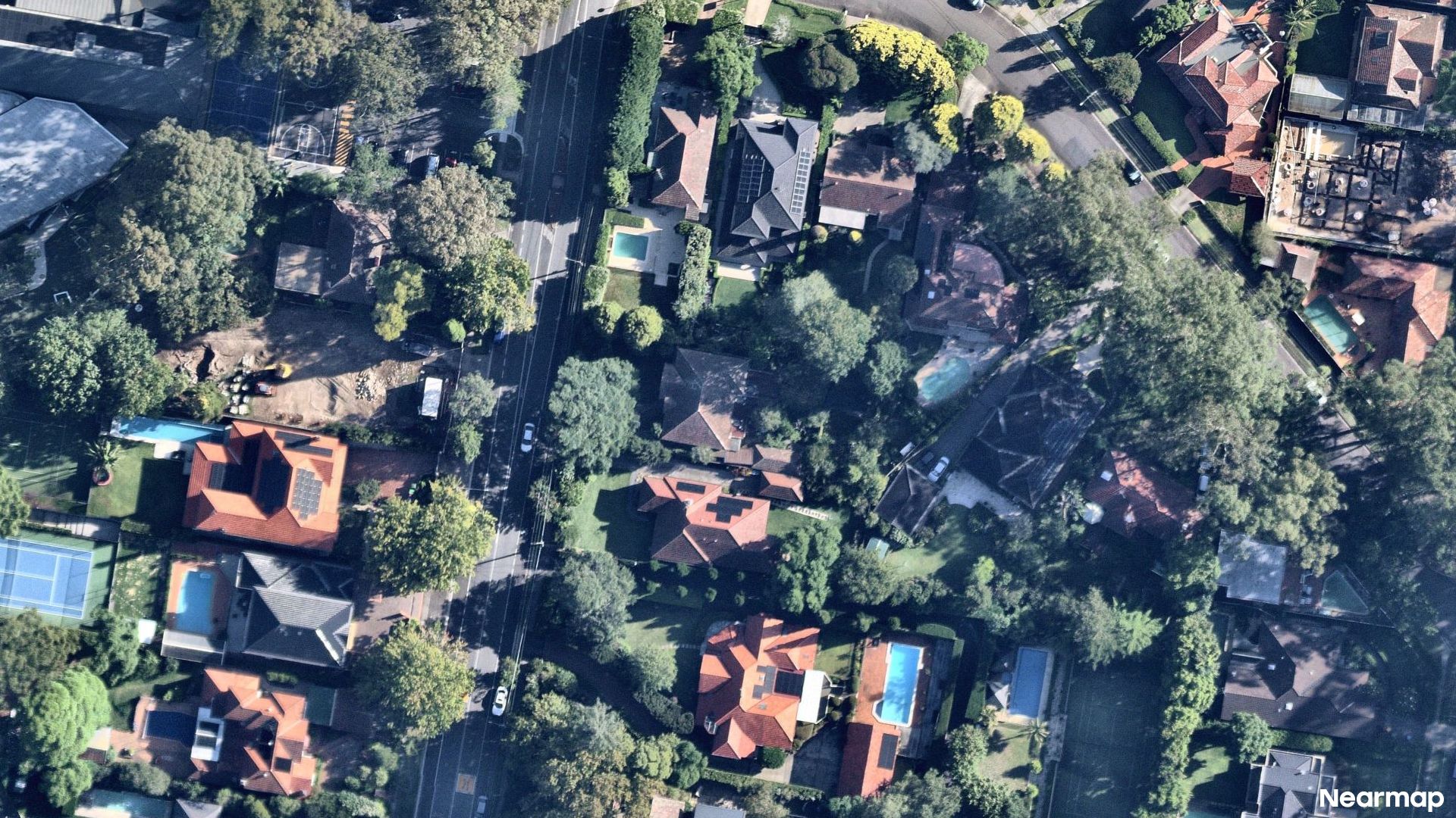 Vertical aerial view