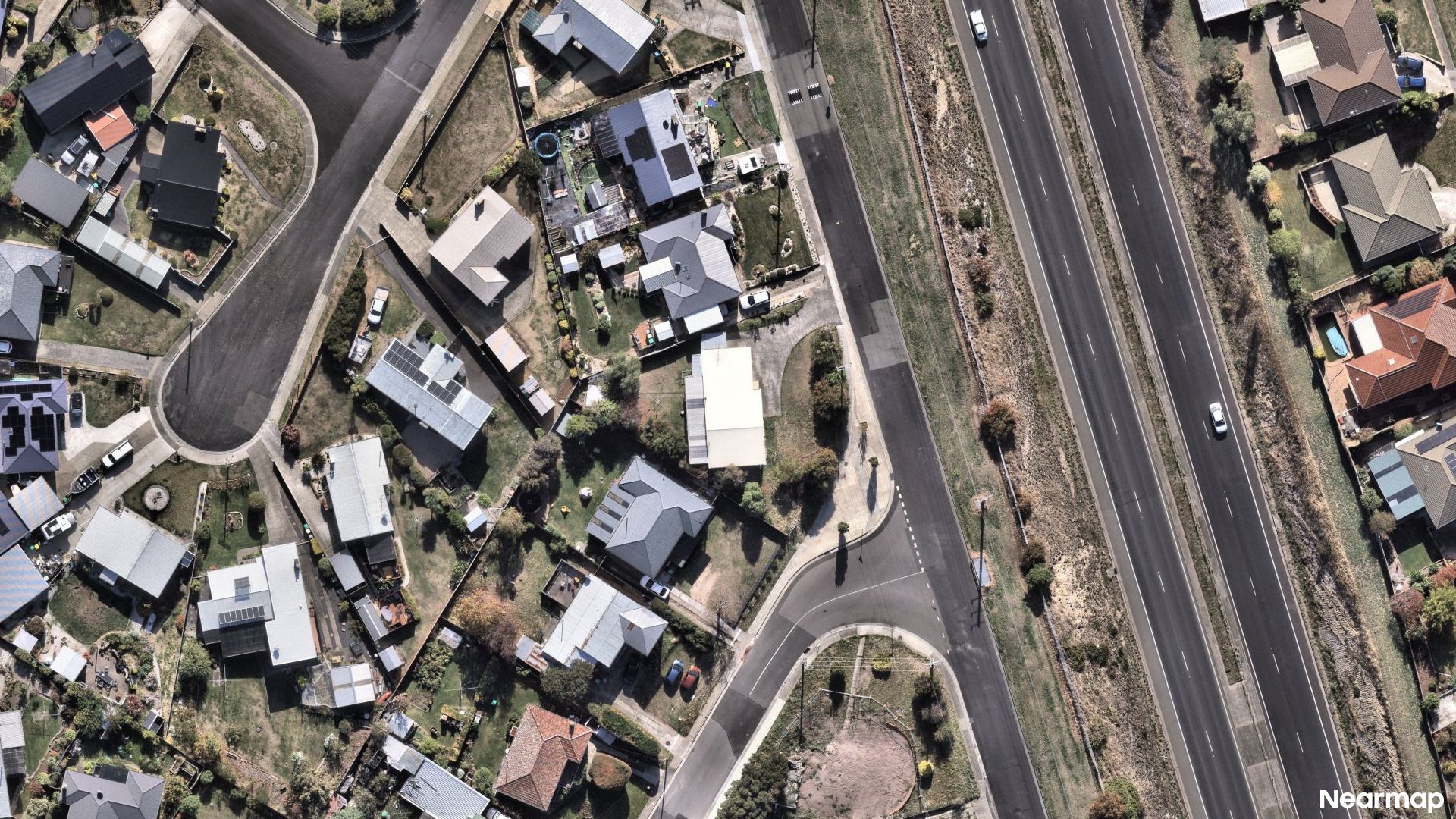 Vertical aerial view