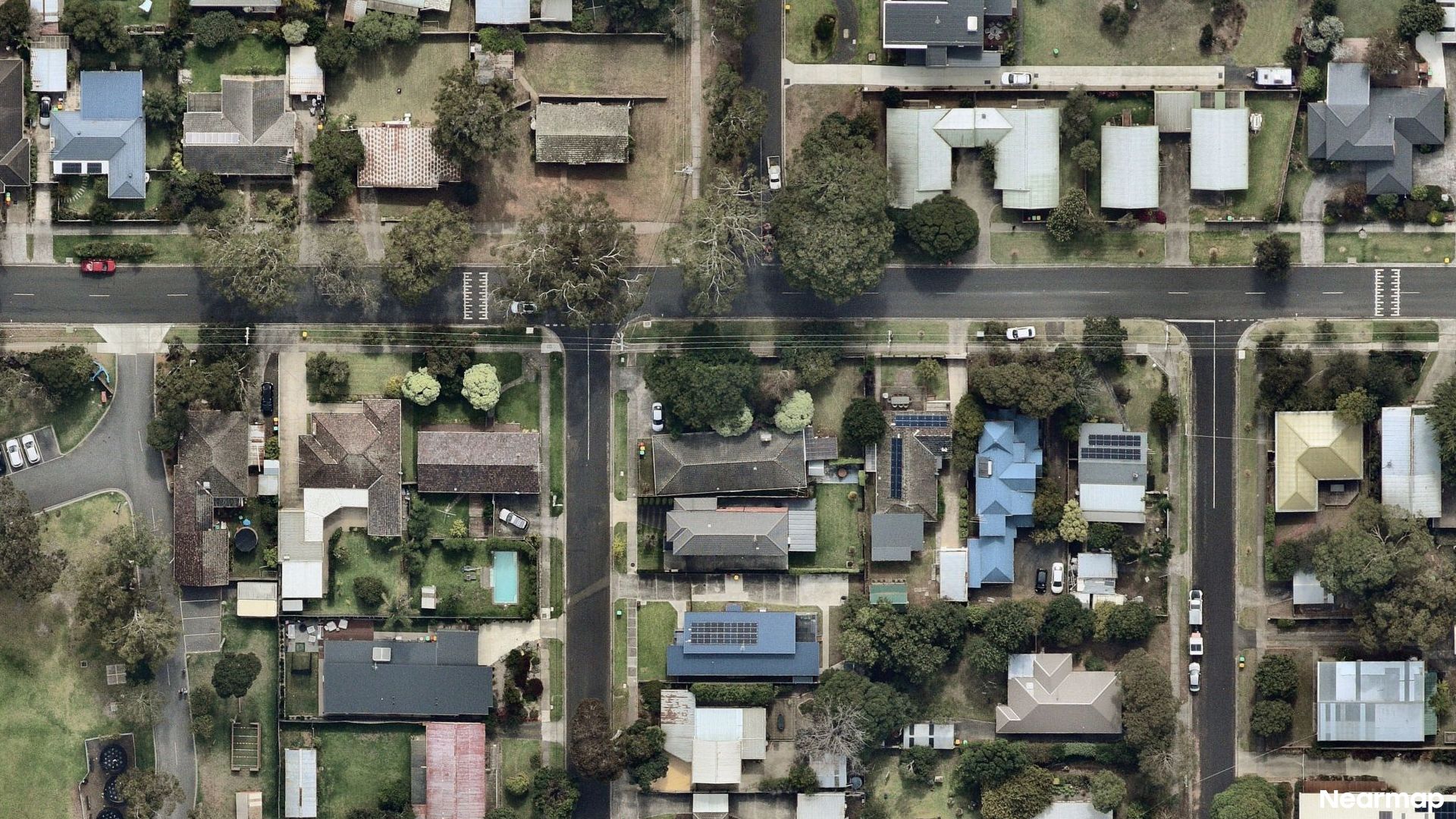 Vertical aerial view