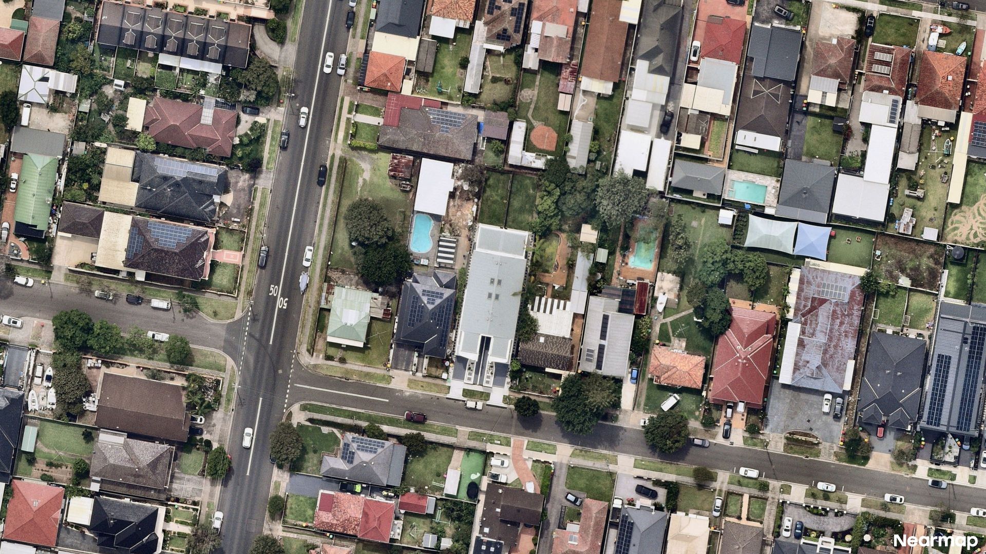 Vertical aerial view