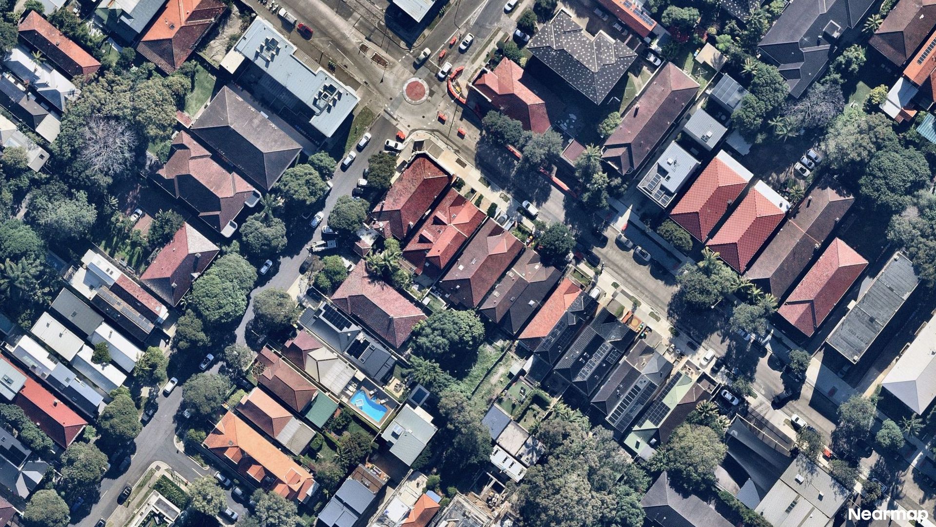 Vertical aerial view