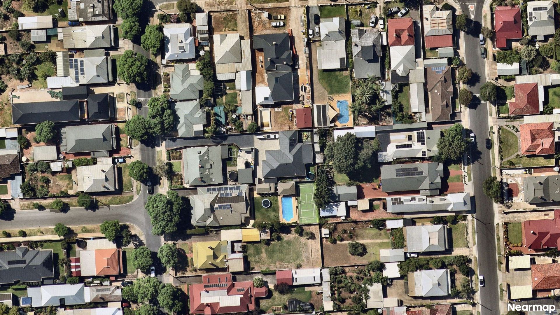 Vertical aerial view