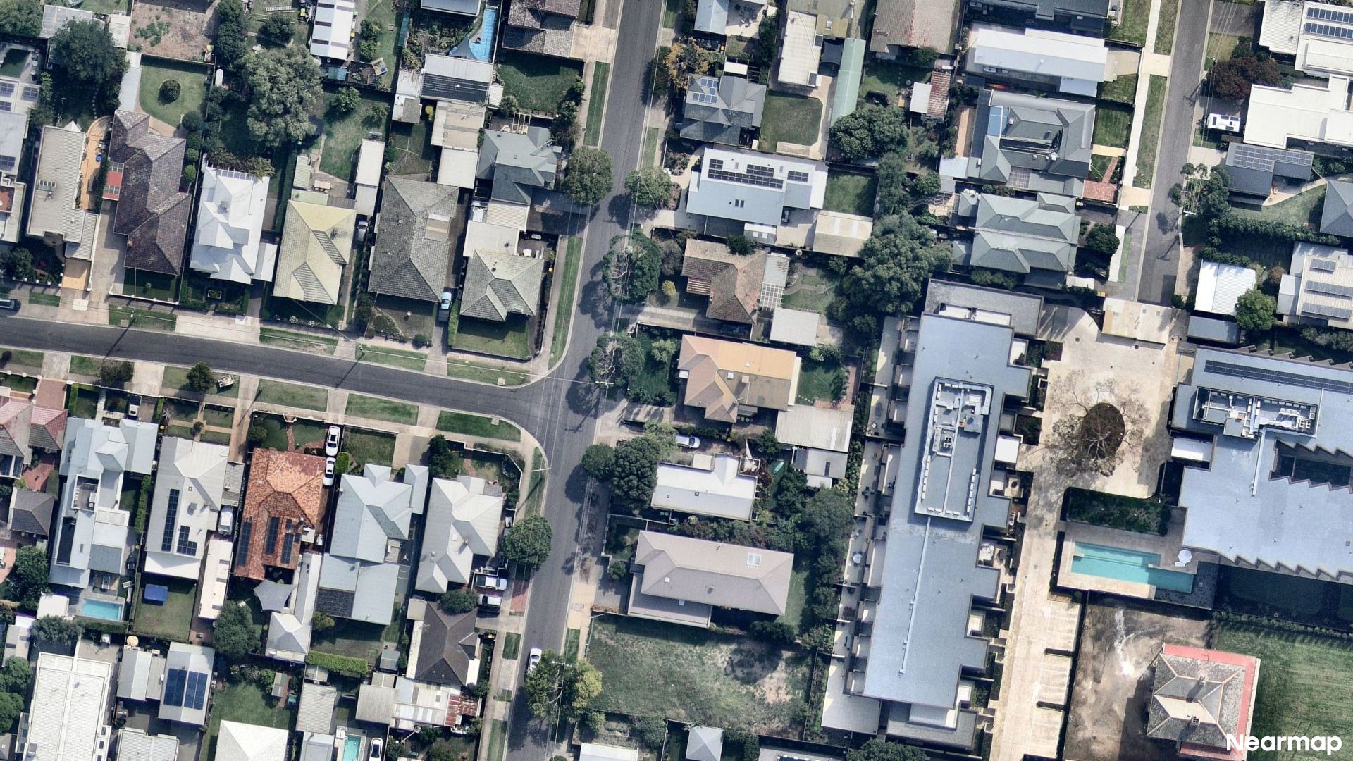 Vertical aerial view