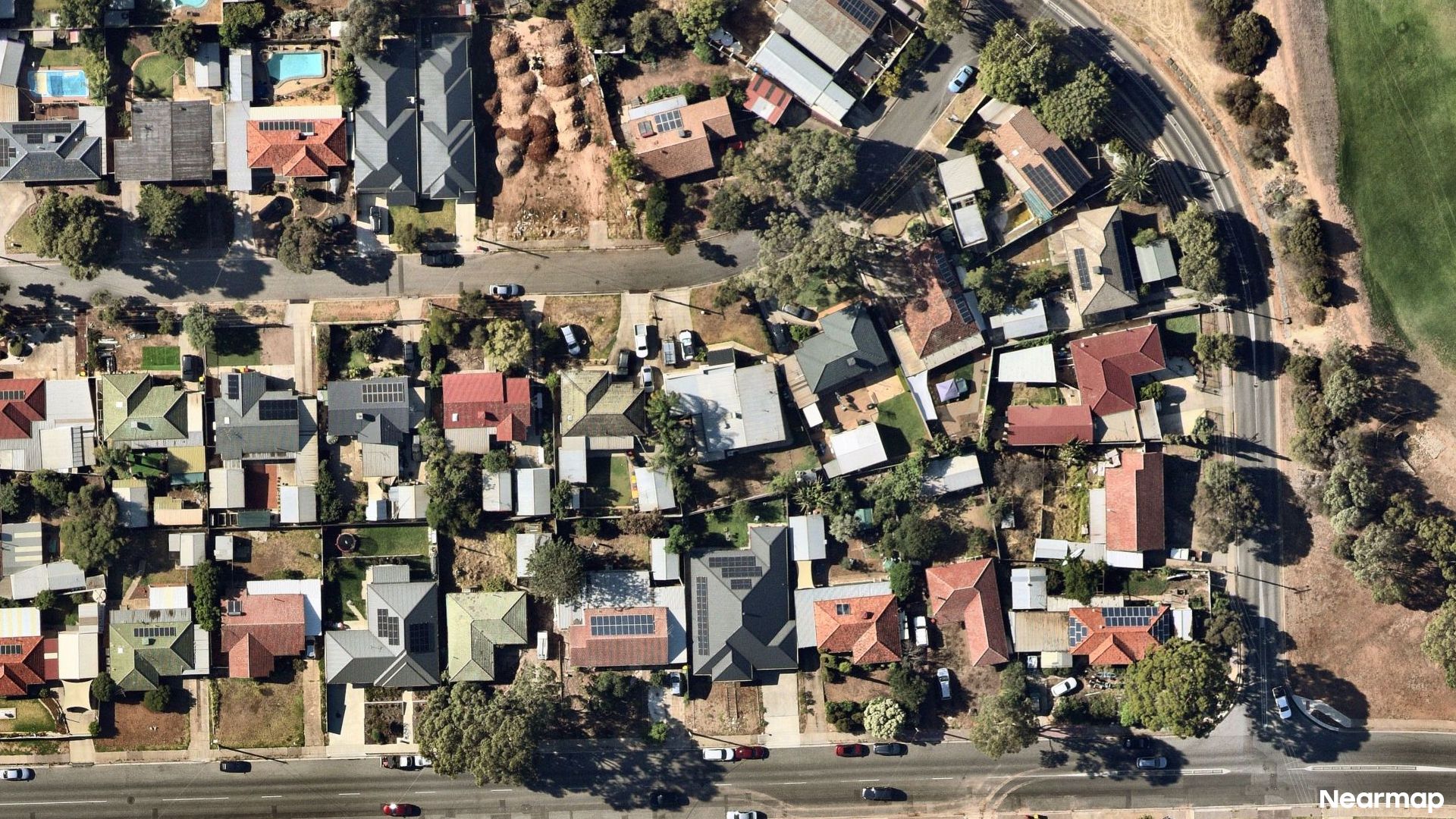 Vertical aerial view