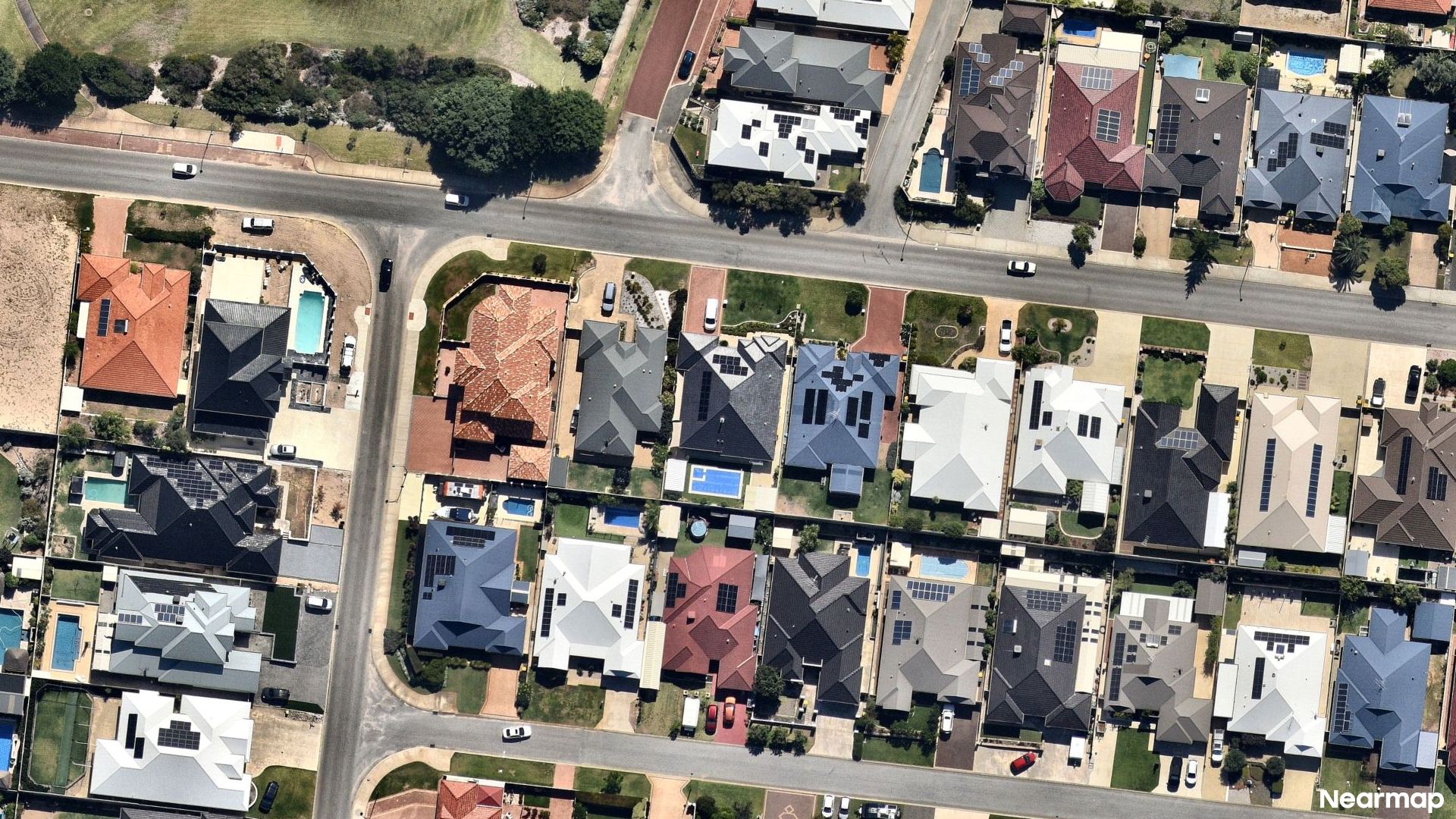 Vertical aerial view