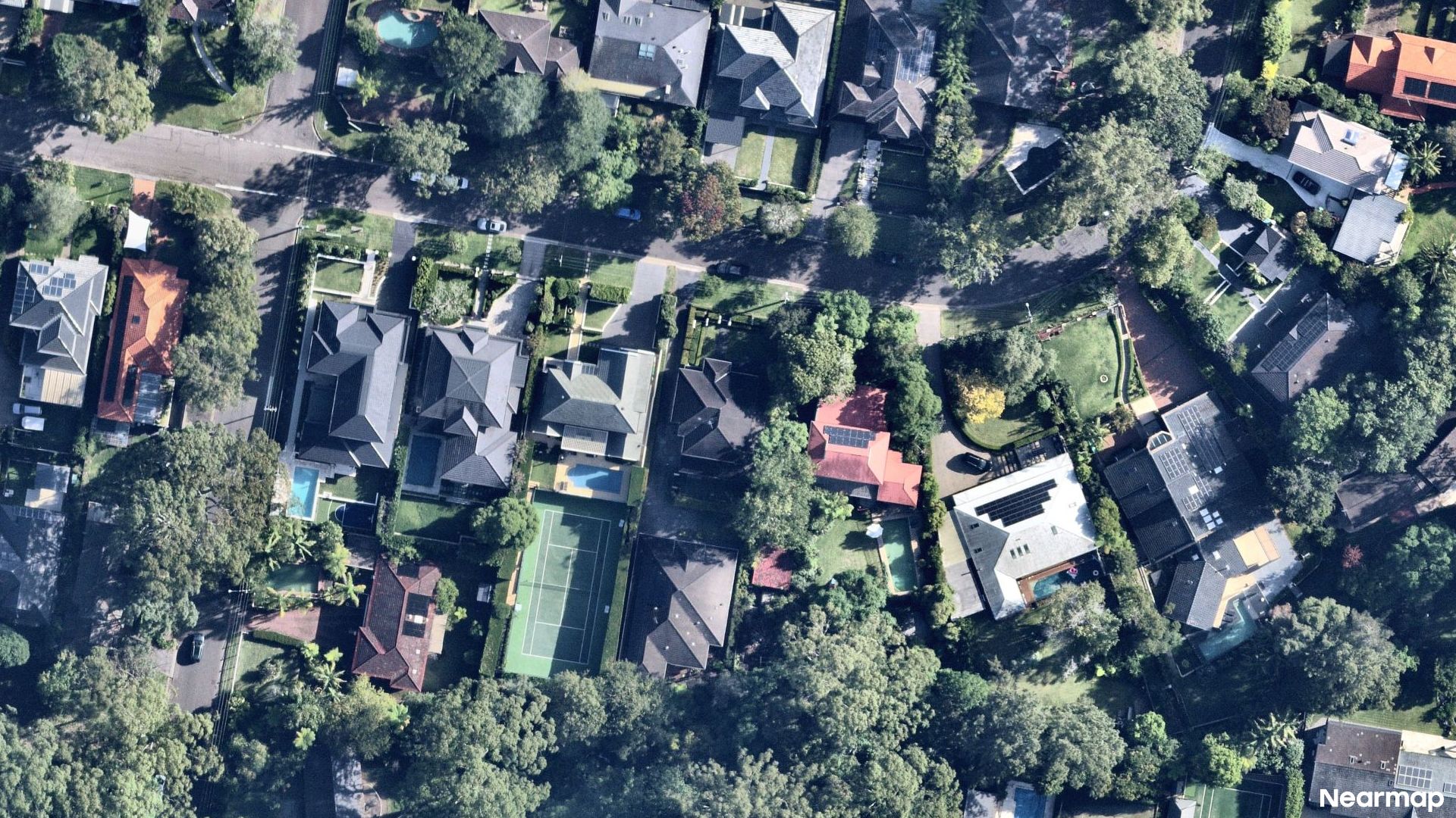 Vertical aerial view