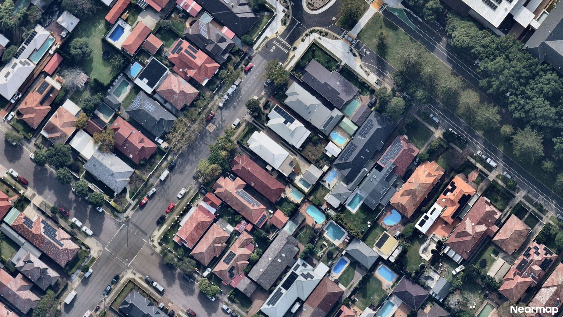 Vertical aerial view