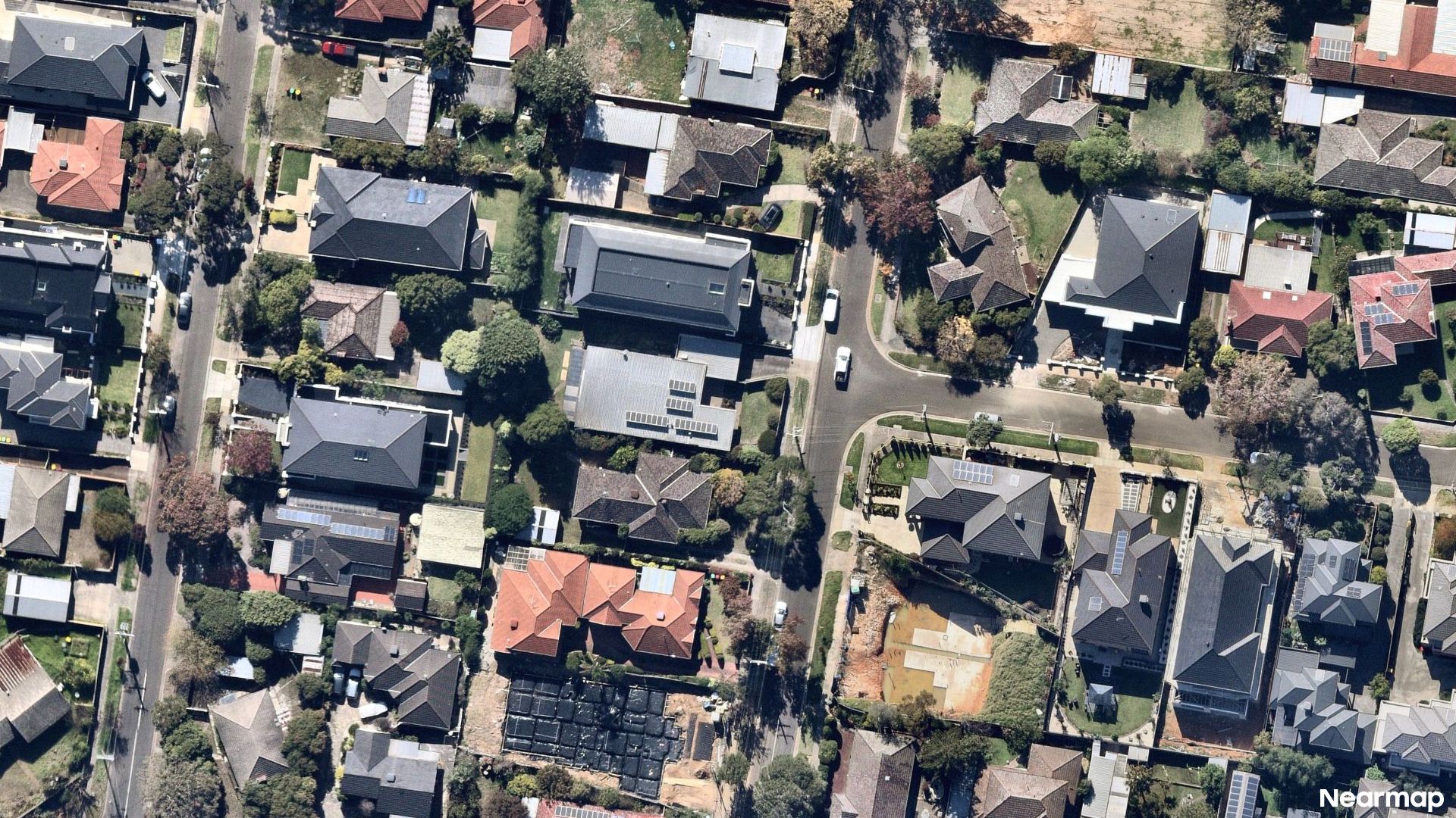Vertical aerial view