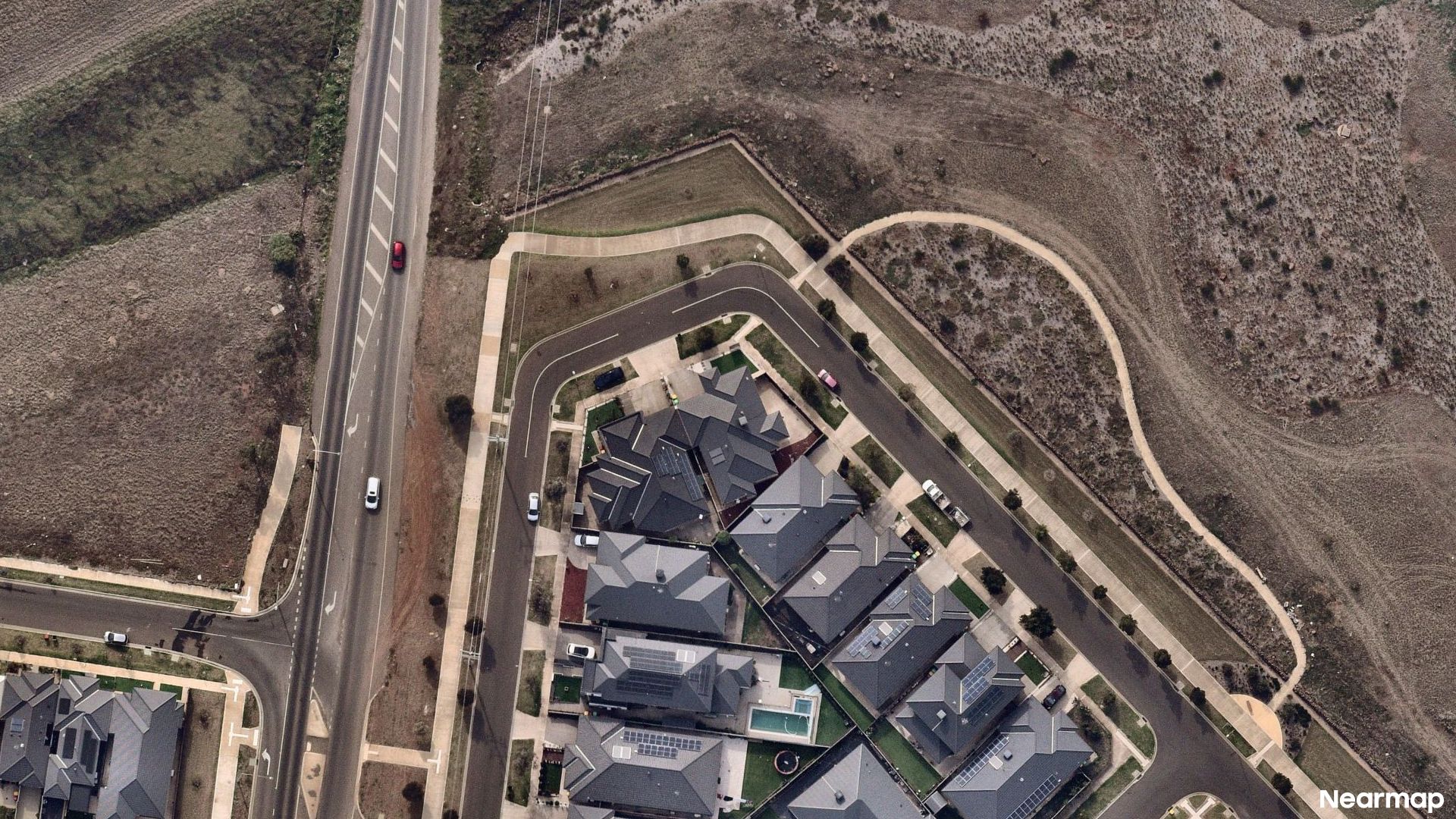 Vertical aerial view