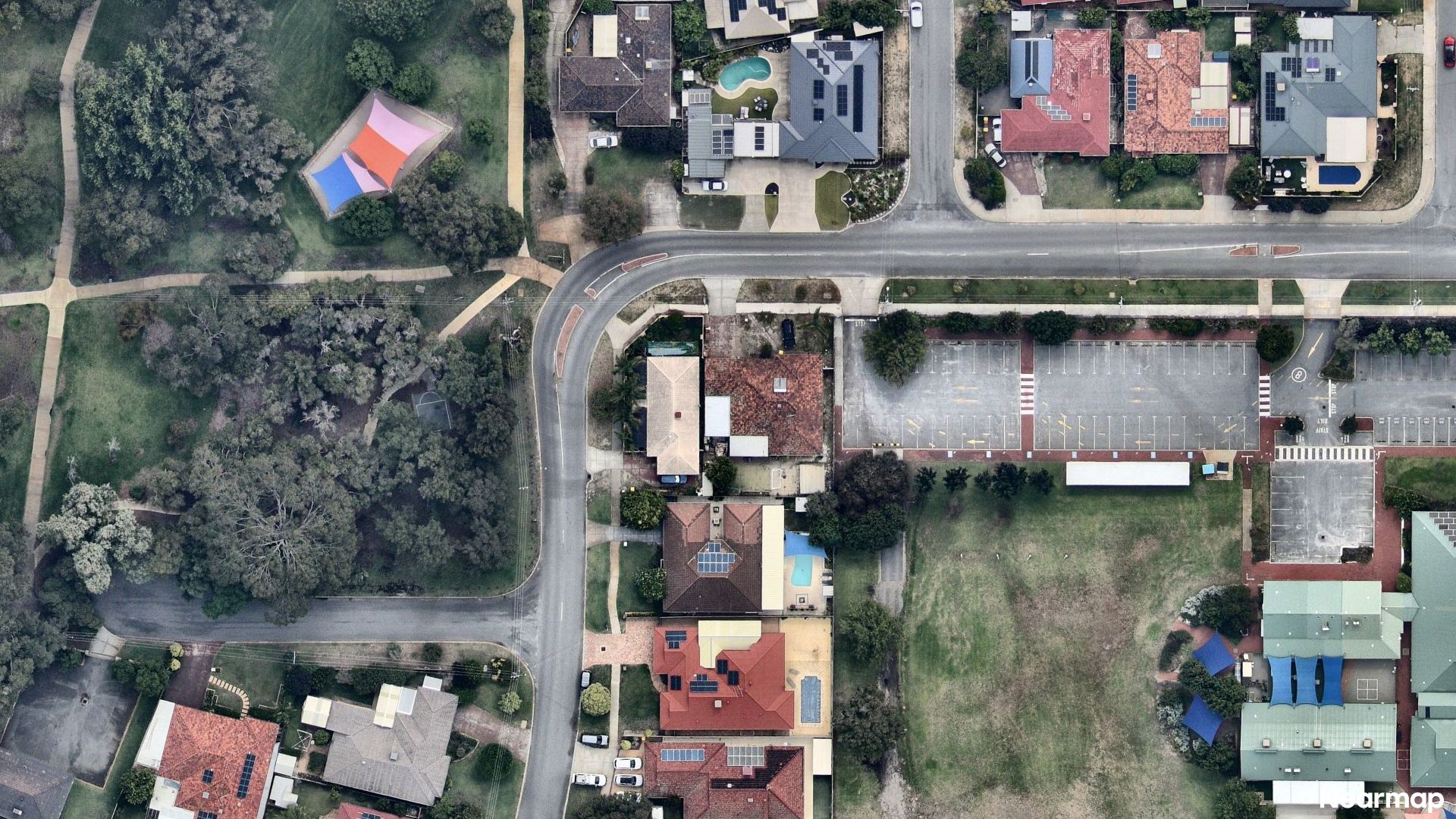 Vertical aerial view