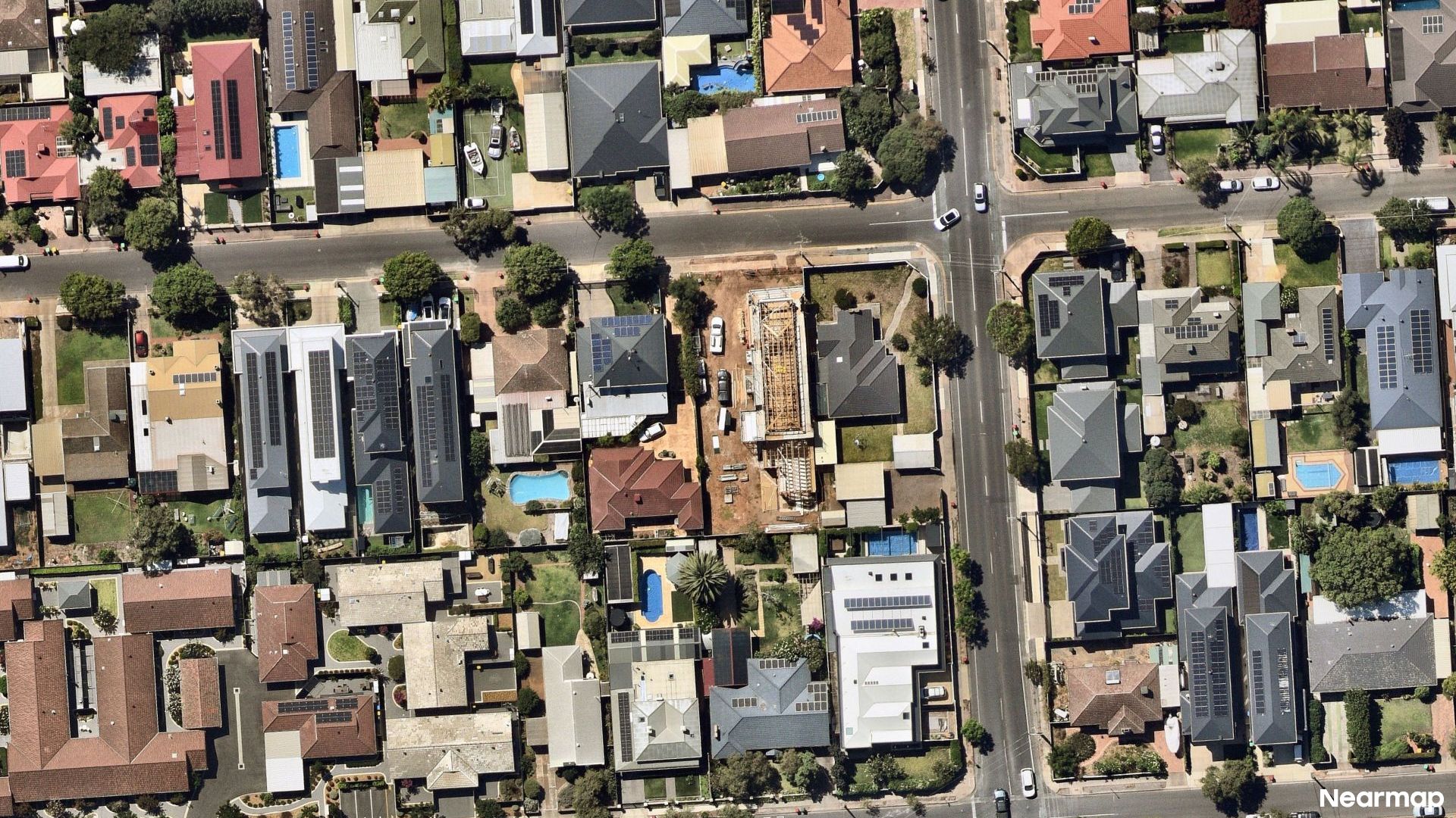 Vertical aerial view