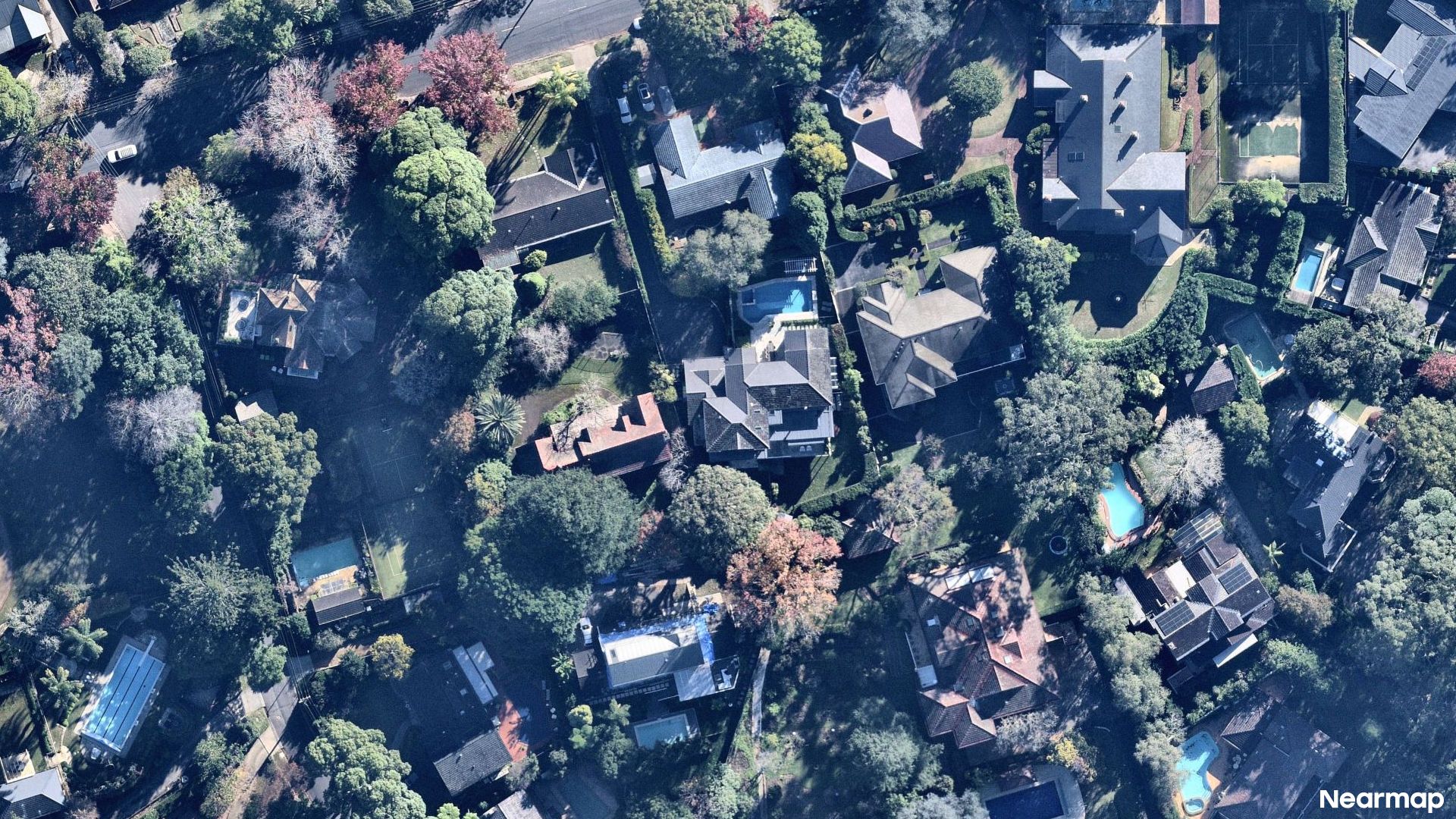 Vertical aerial view