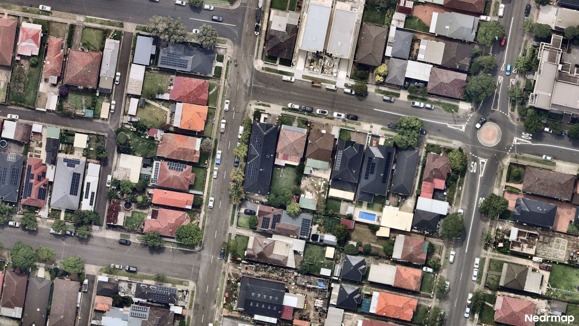 Vertical aerial view