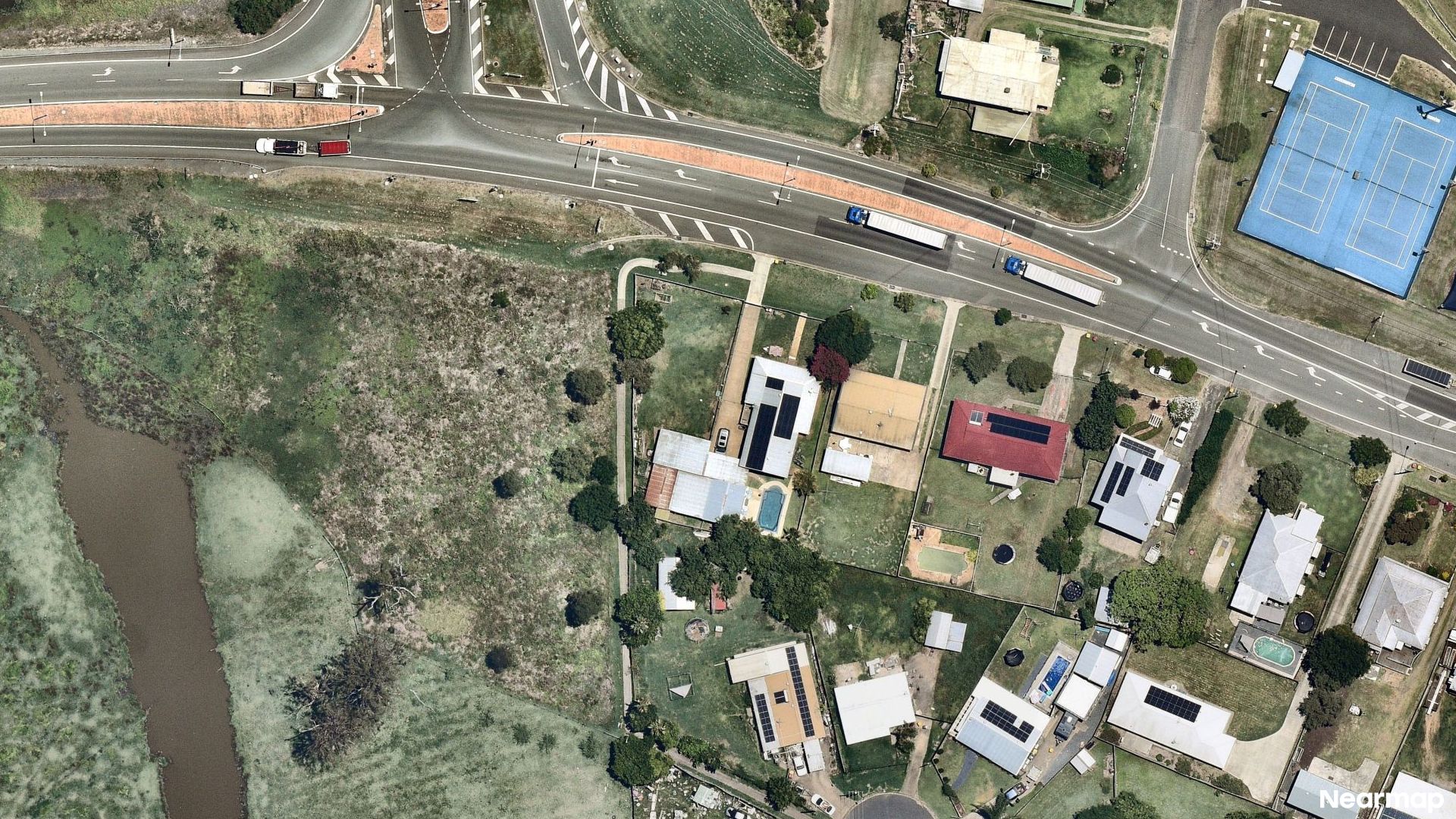 Vertical aerial view