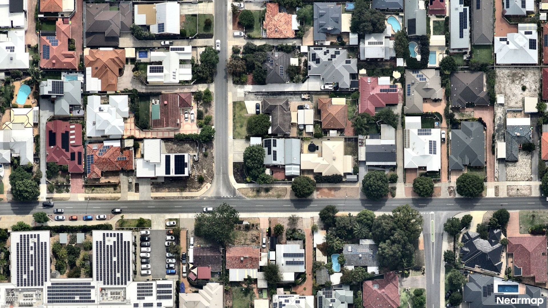 Vertical aerial view