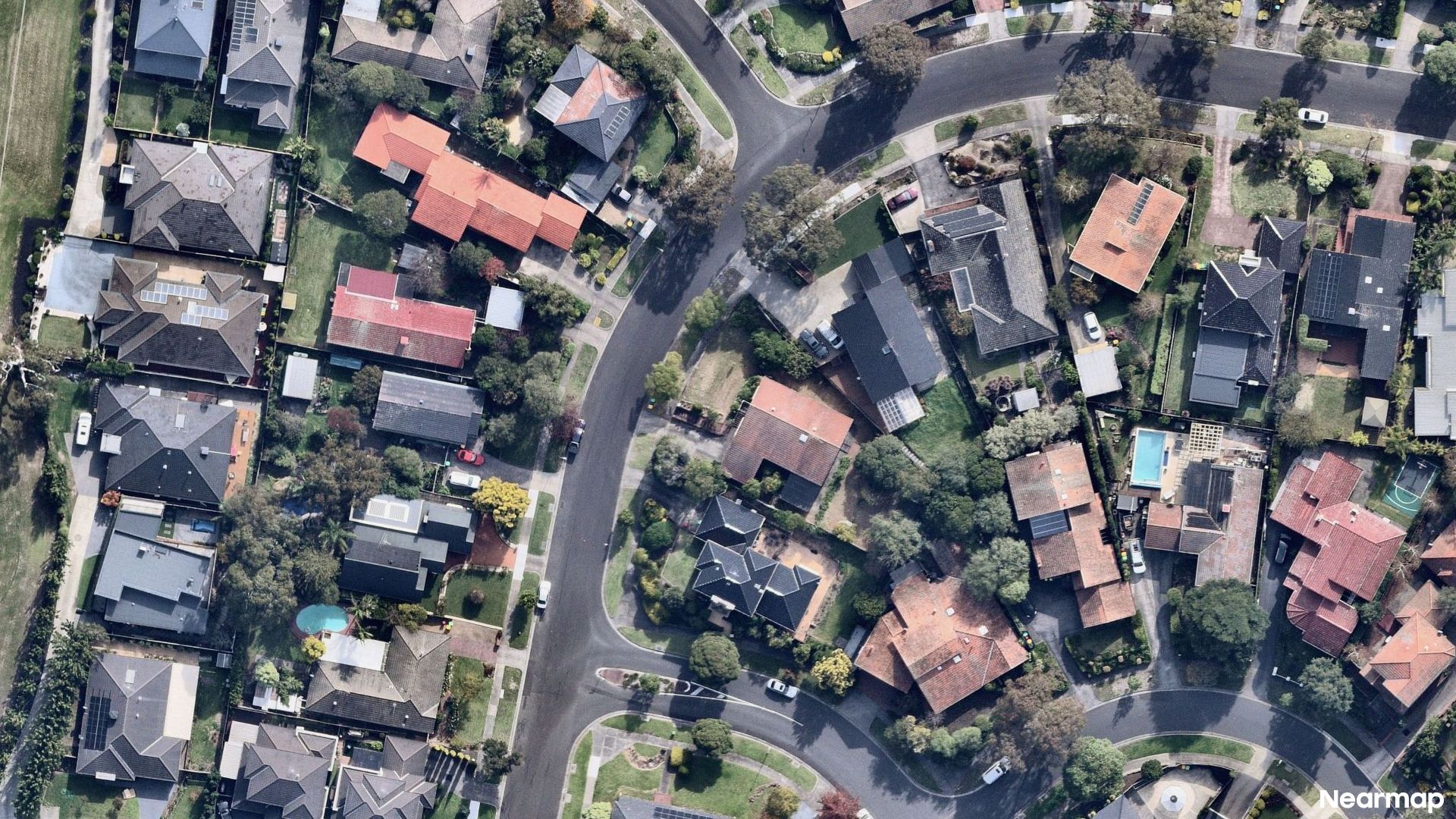 Vertical aerial view