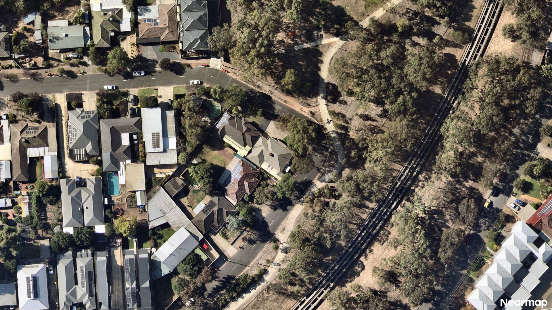 Vertical aerial view