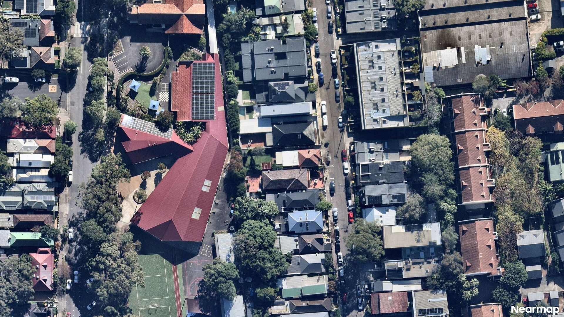 Vertical aerial view