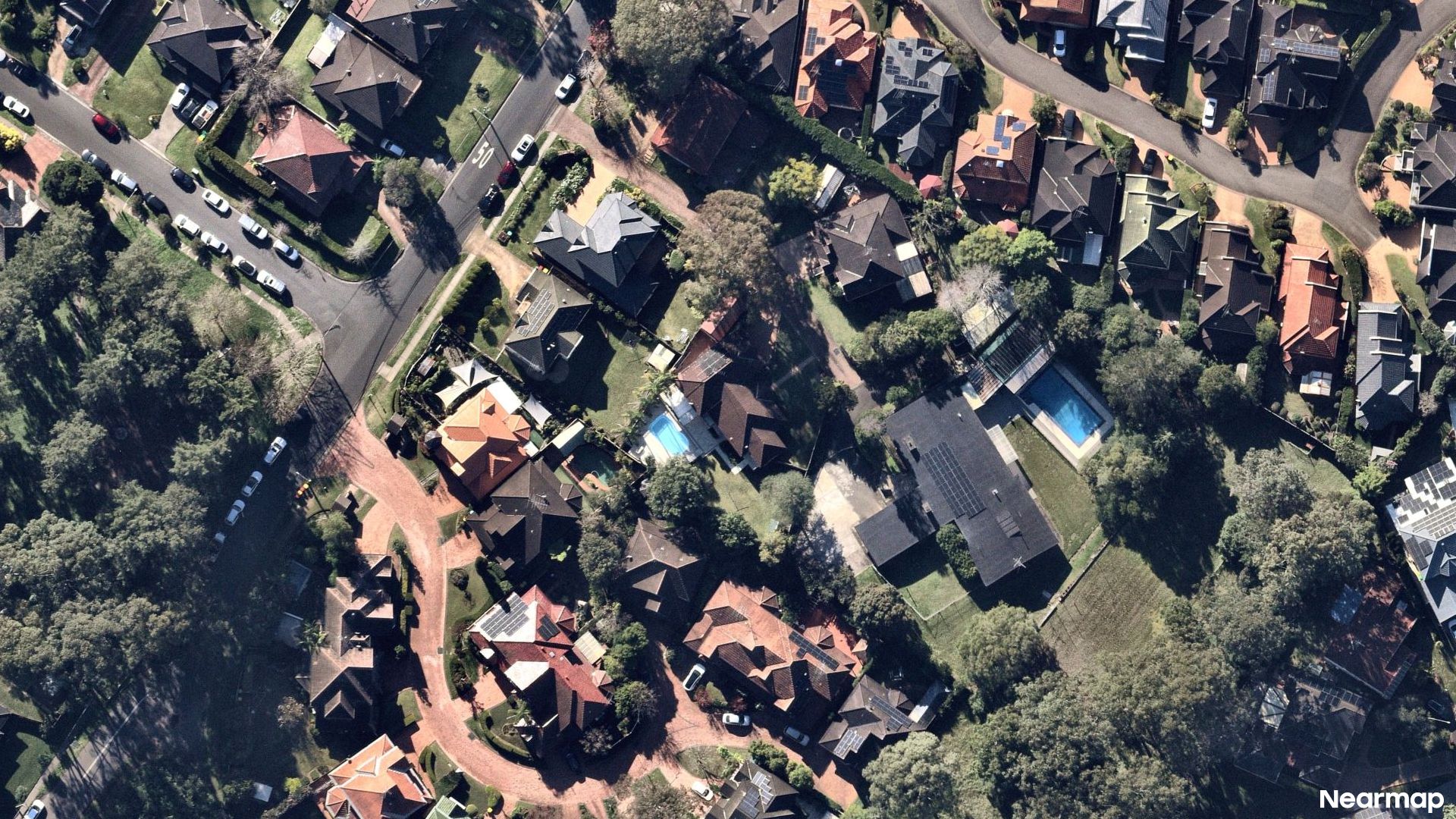 Vertical aerial view