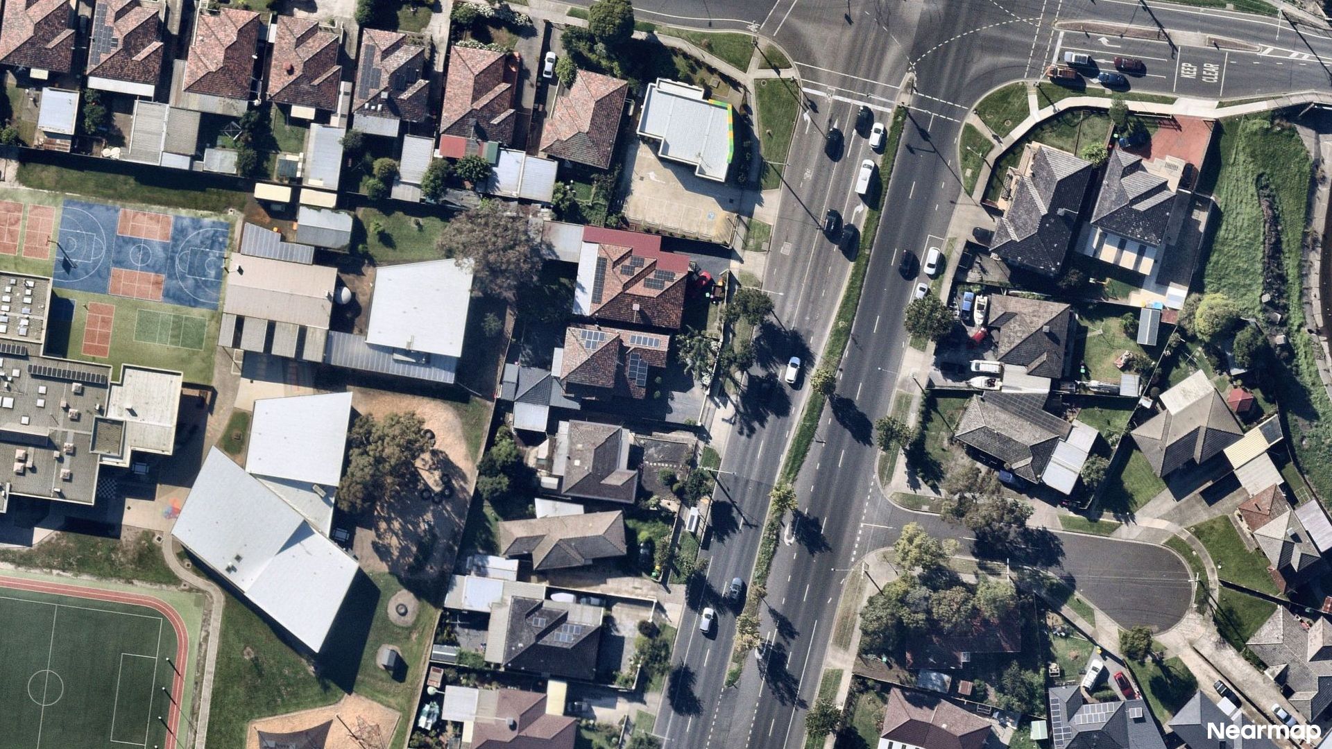 Vertical aerial view