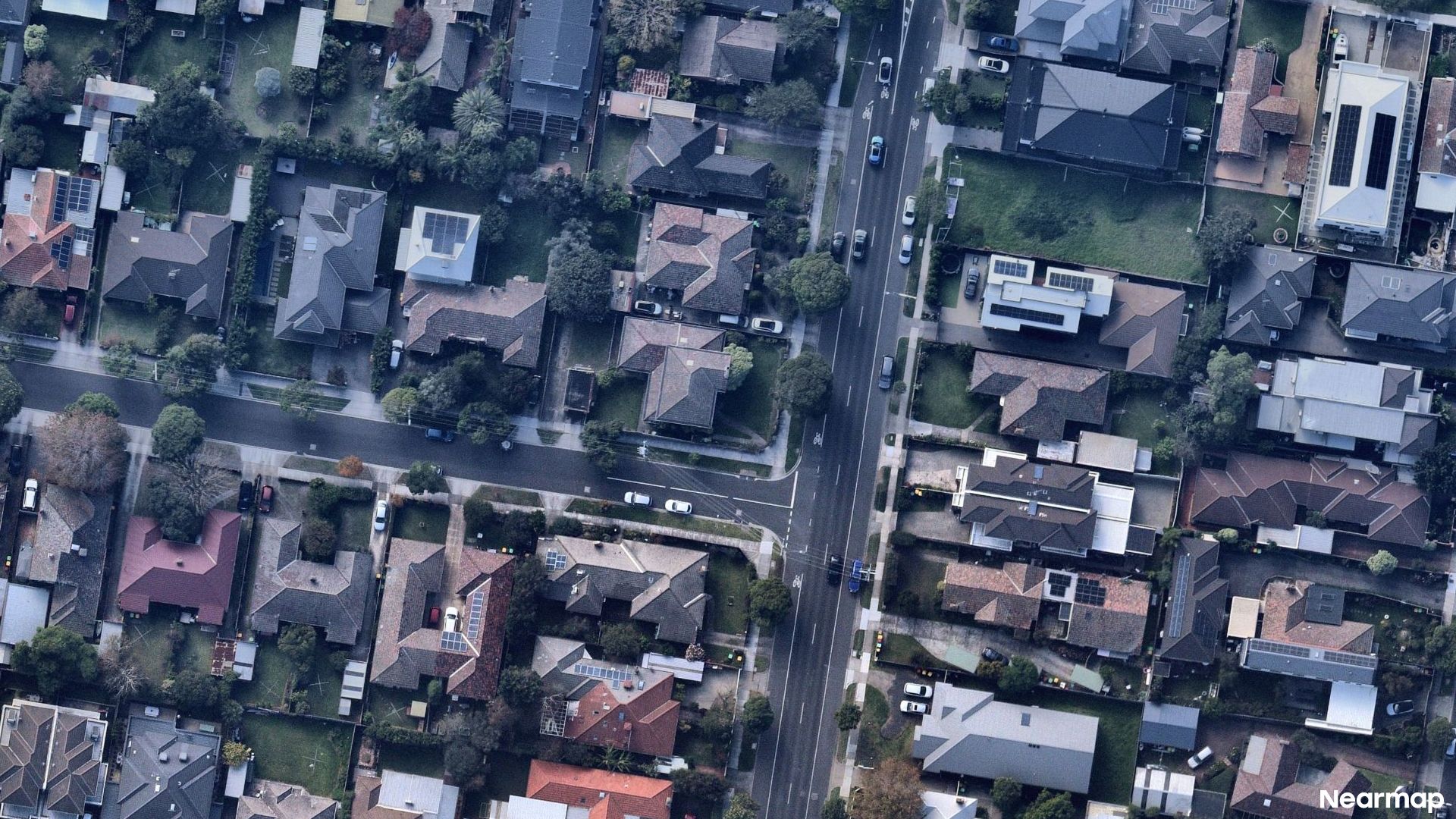 Vertical aerial view