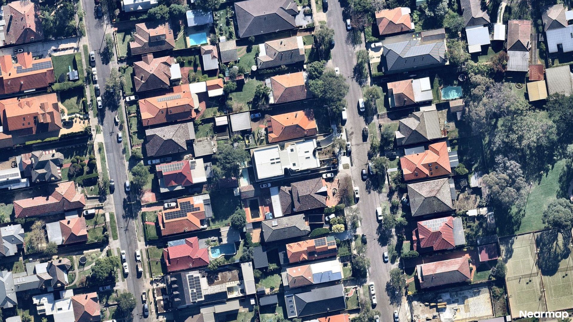 Vertical aerial view
