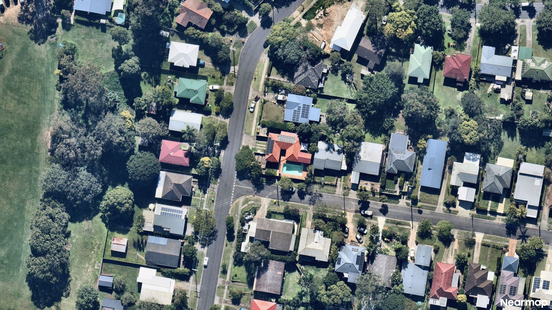 Vertical aerial view