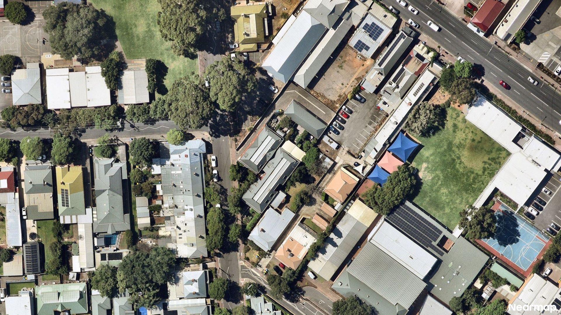 Vertical aerial view