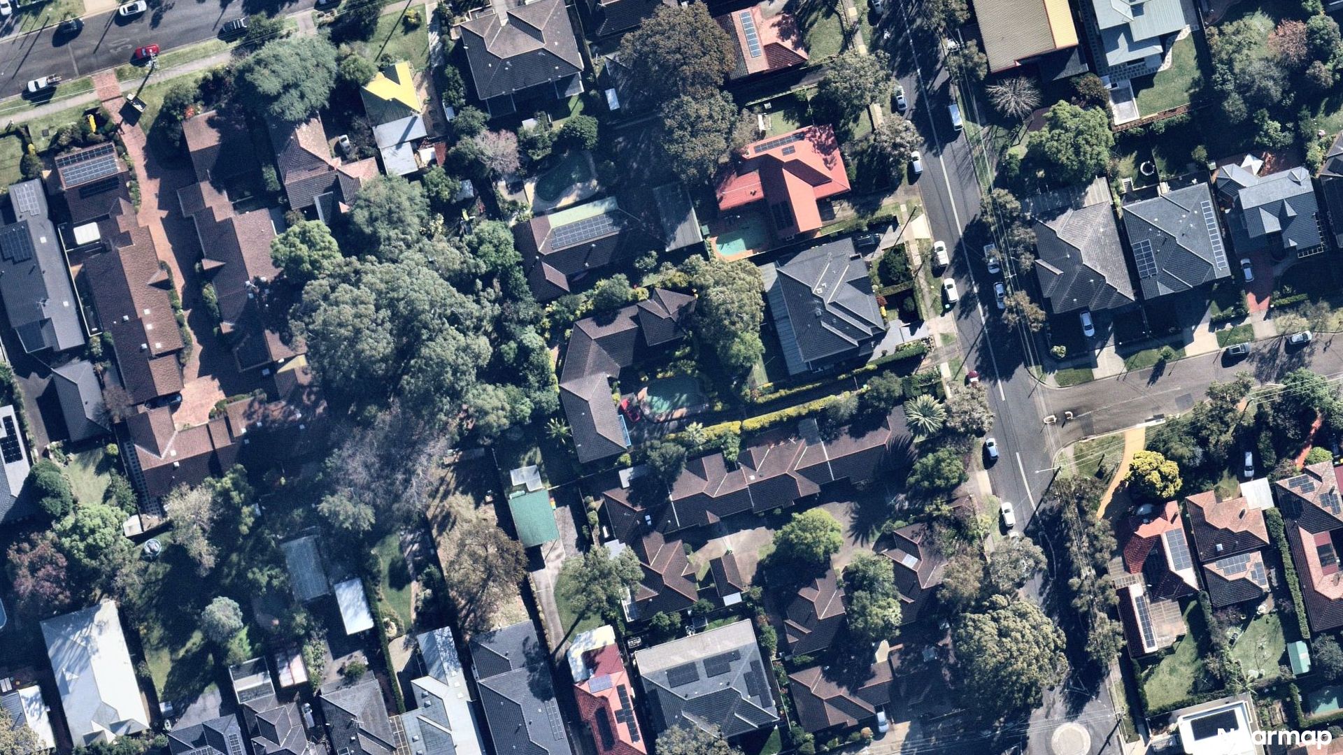 Vertical aerial view